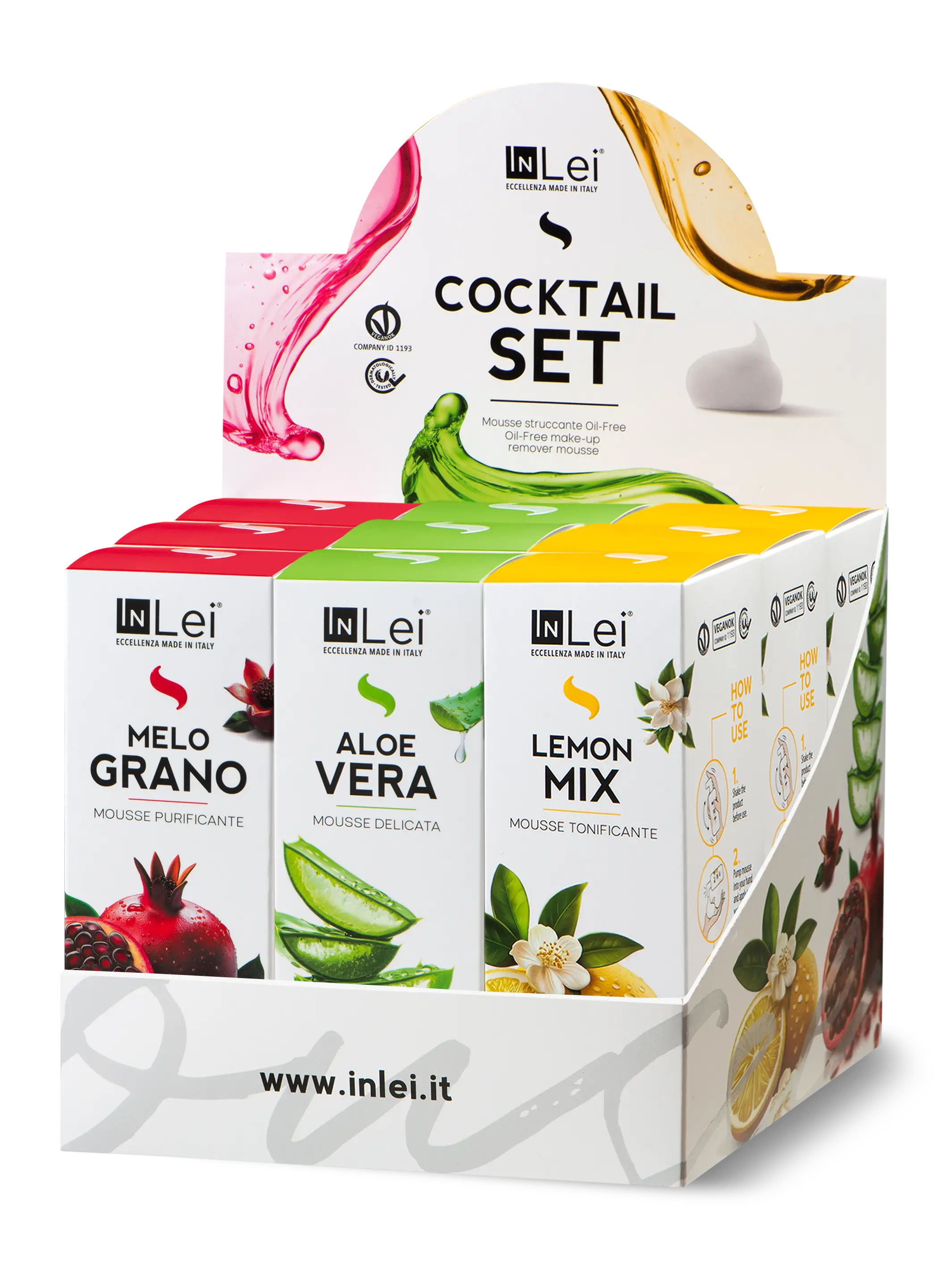 ESPOSITORE COCKTAIL SET – Kirpik, Kaş ve Yüz için Karışık Temizleyici Köpükler 100 ml