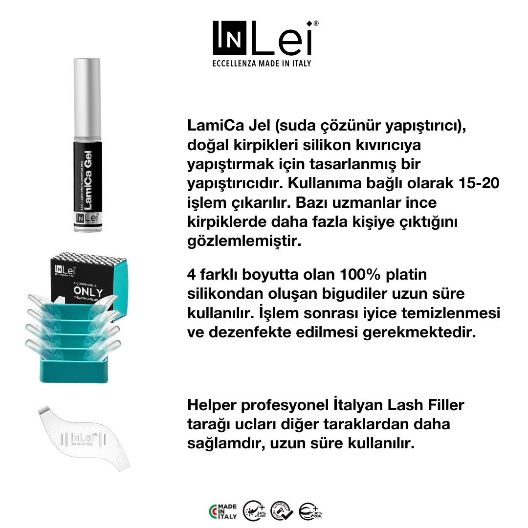 7'li ŞASE LASH FILLER 25.9 Kirpik Dolgusu için Profesyonel Set