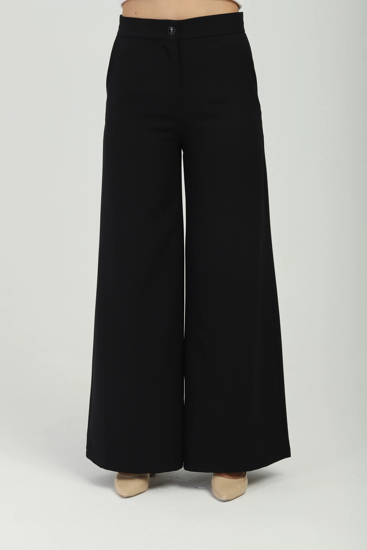 Çift Düğmeli Yandan Bağlamalı Kruvaze Siyah Kadın Takım