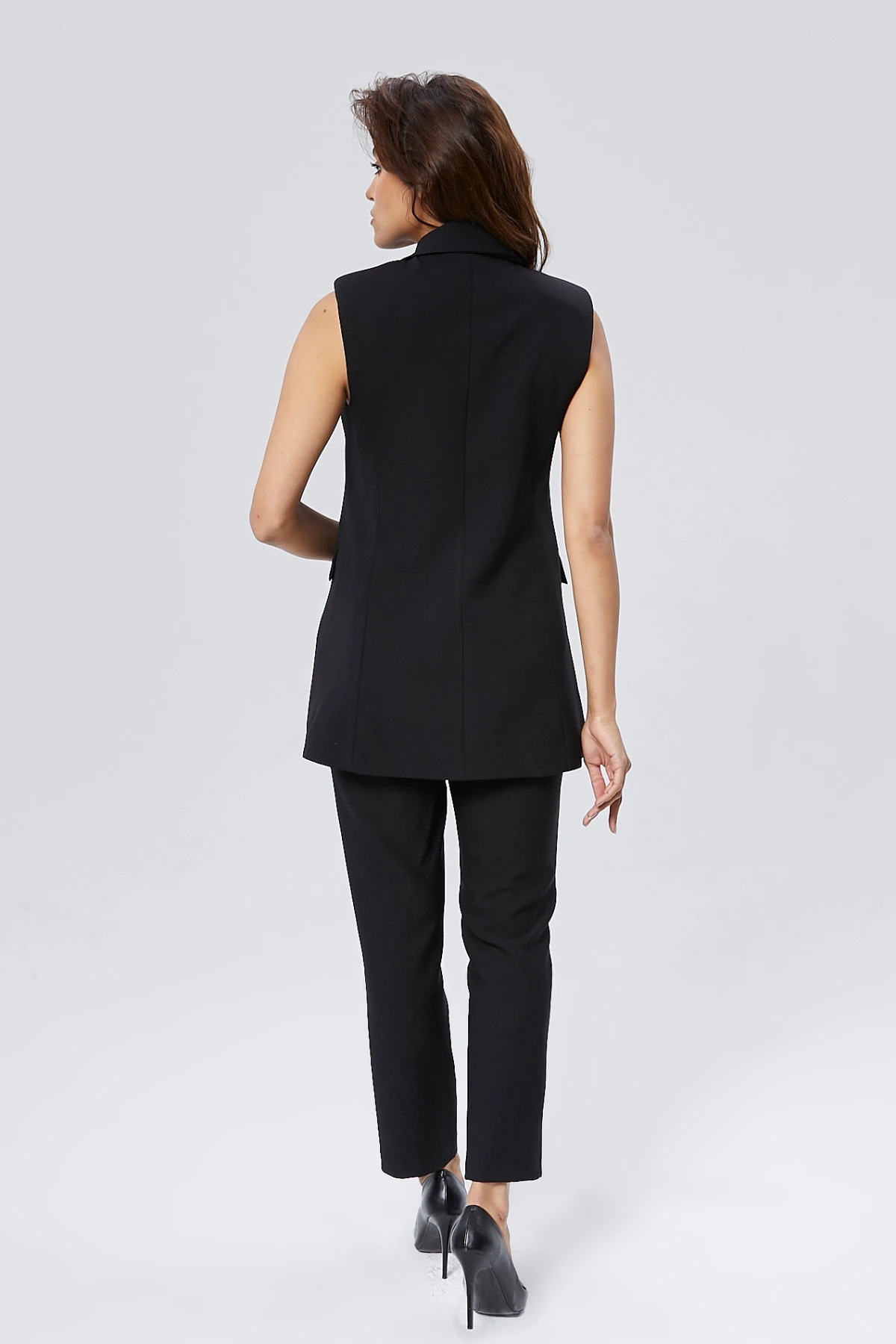 Kadın Düğmeli Klasik Vintage Yelek