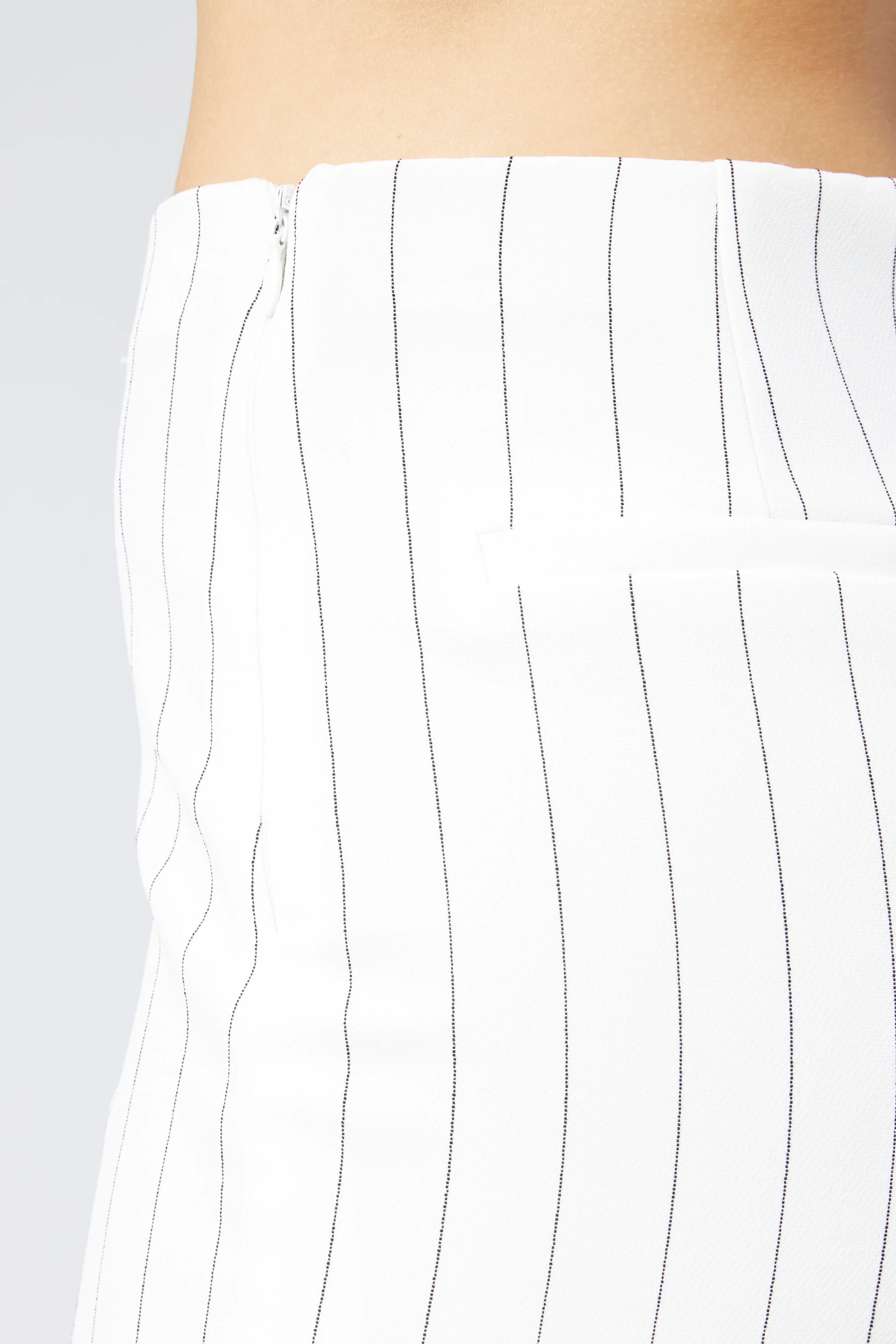 Kadın Çizgili Bol Paça Kumaş Pantolon