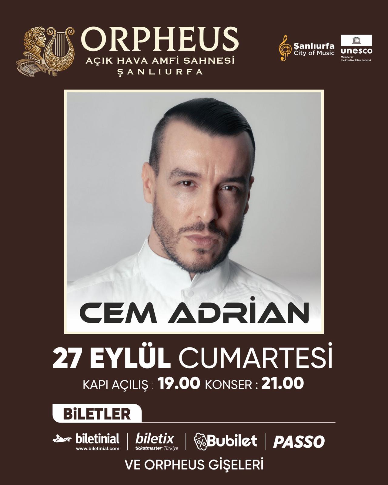 Cem Adrian Konseri 27 Eylül Cumartesi