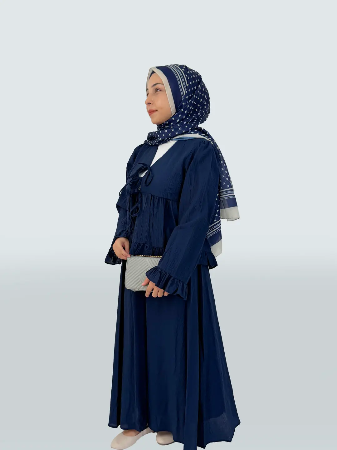 Elaya Gofre Önden Bağlamalı  İkili Takım