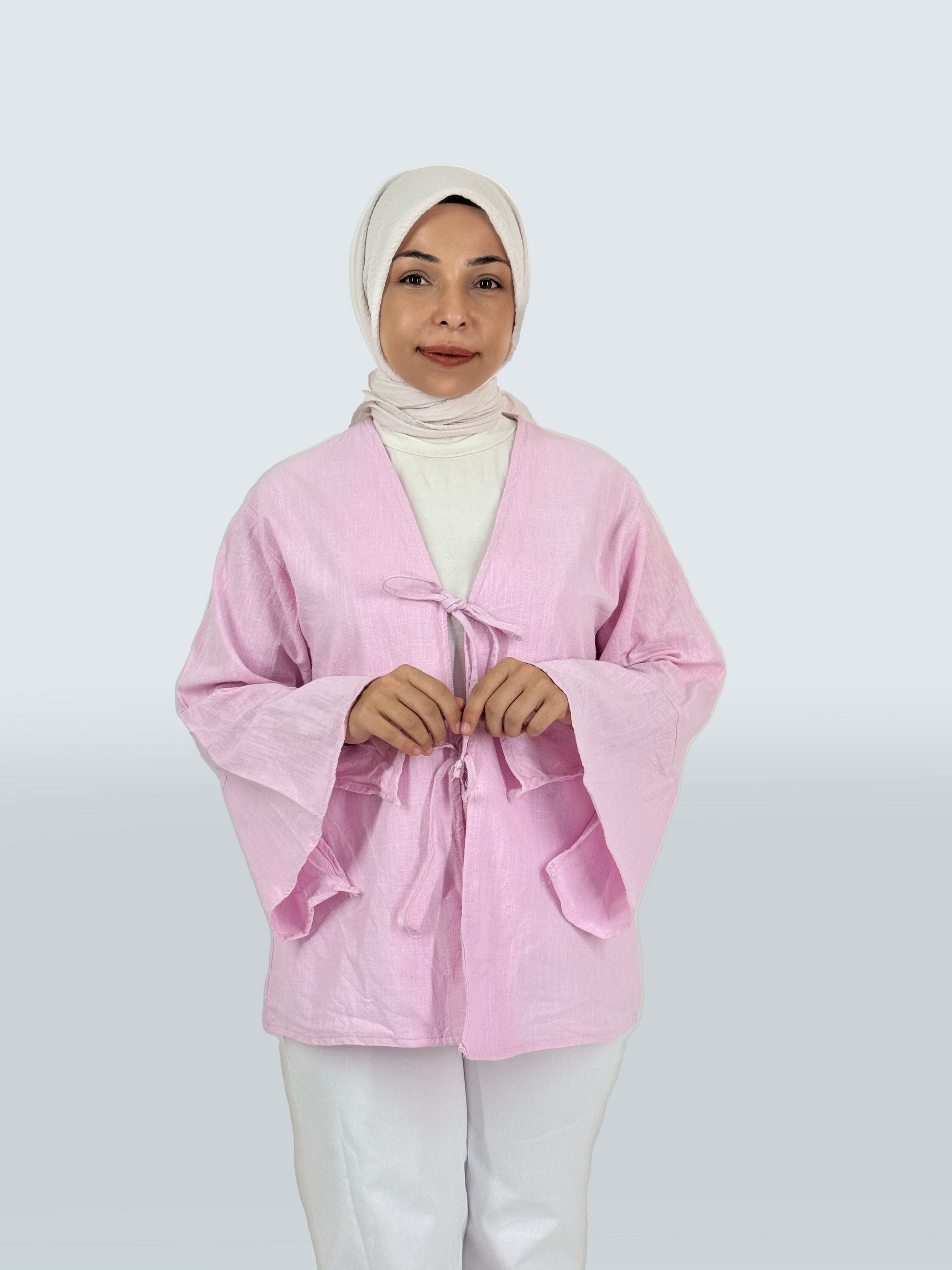 Bağlamalı Yazlık Tesettür Kimono
