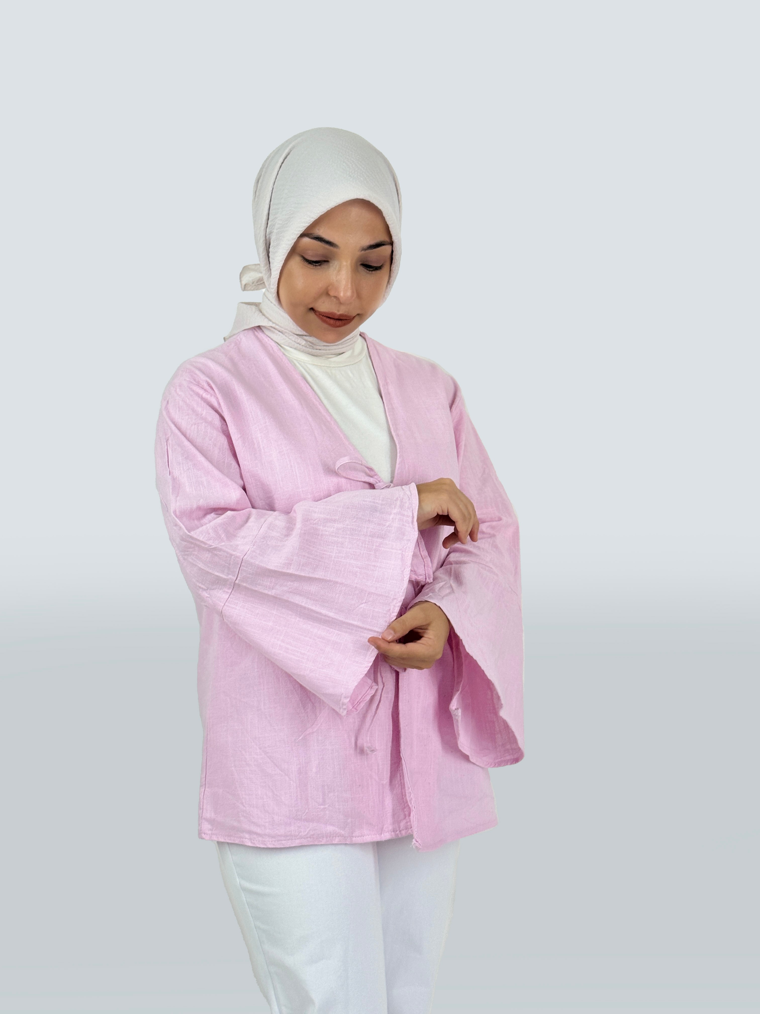 Bağlamalı Yazlık Tesettür Kimono