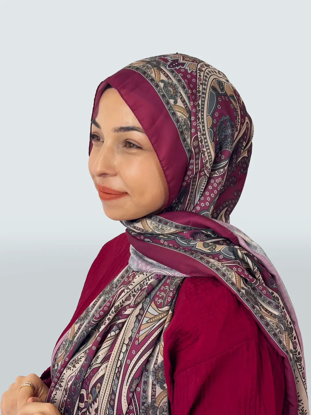 Pamuklu Vintage Desenli  Şal