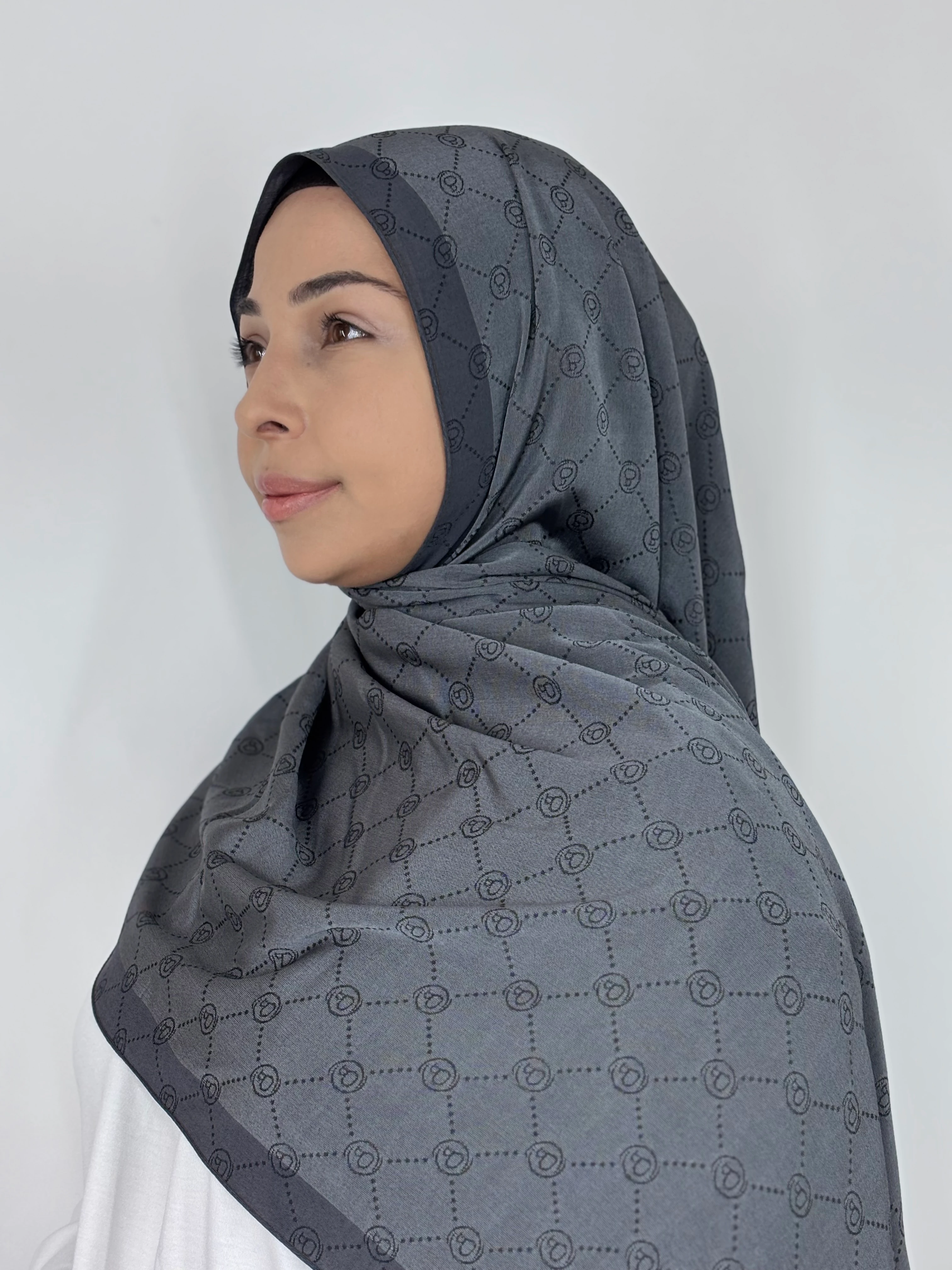 Koza Etol Şal - koyu gri