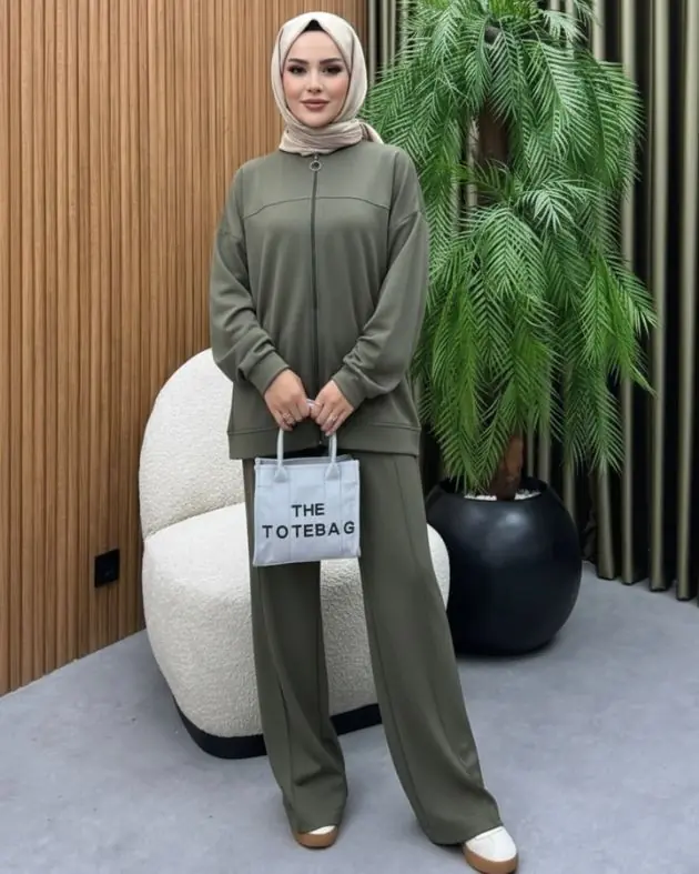 Oysho Önü Fermuarlı İkili Takım