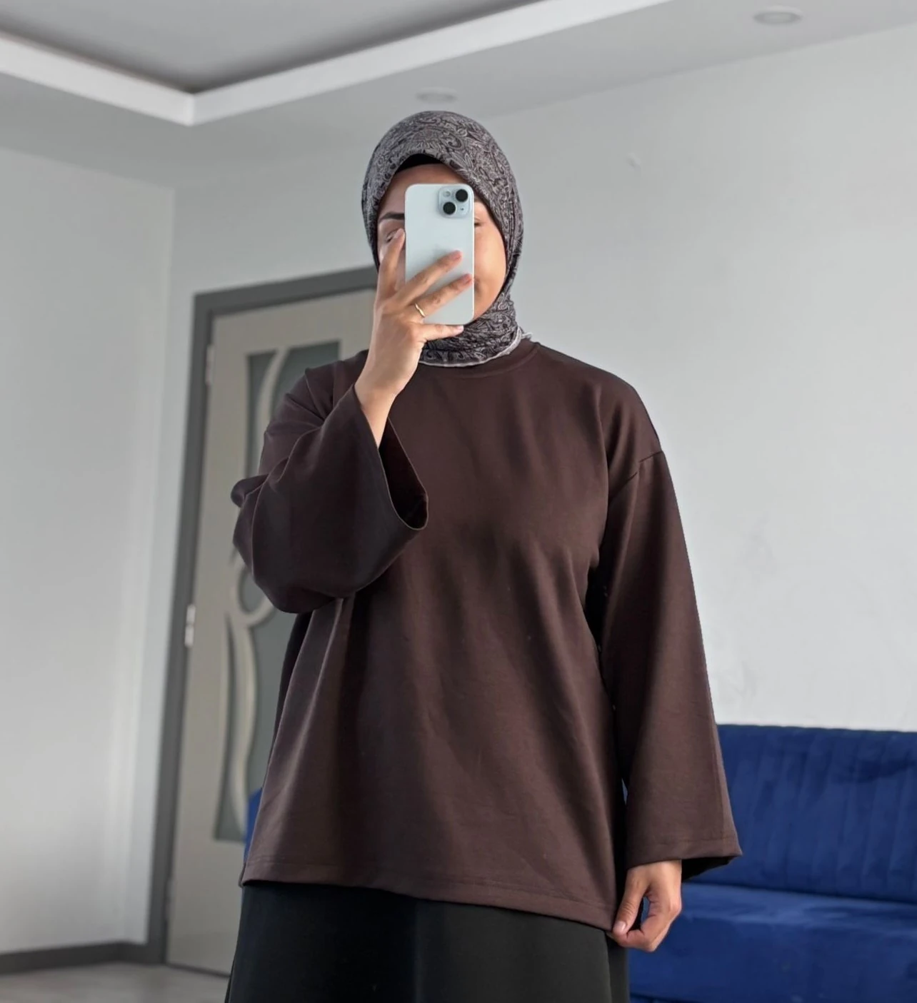 Pamuklu Etek Üstü Body - Kahverengi