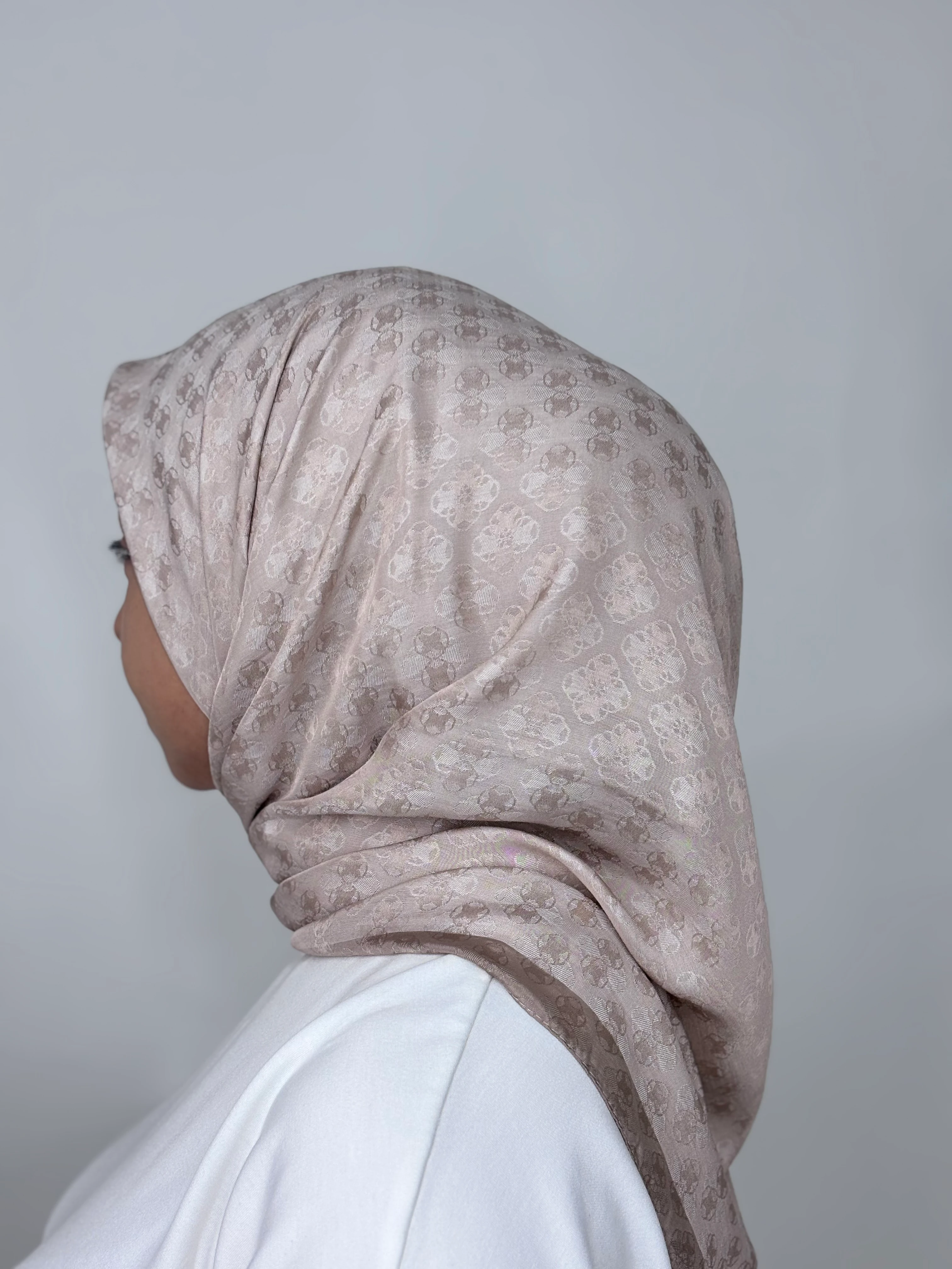 Elegance Koza Desenli Eşarp - Bej