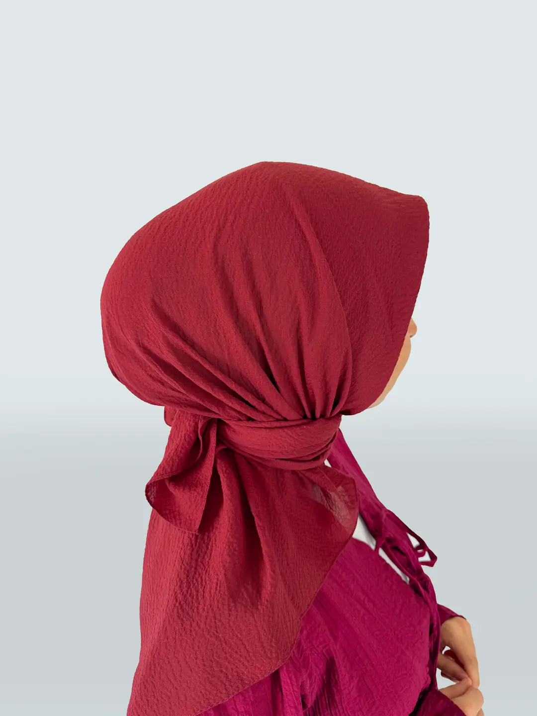 Pamuklu Eşarp 90x90 – Yumuşak ve Rahat Kullanım - bordo