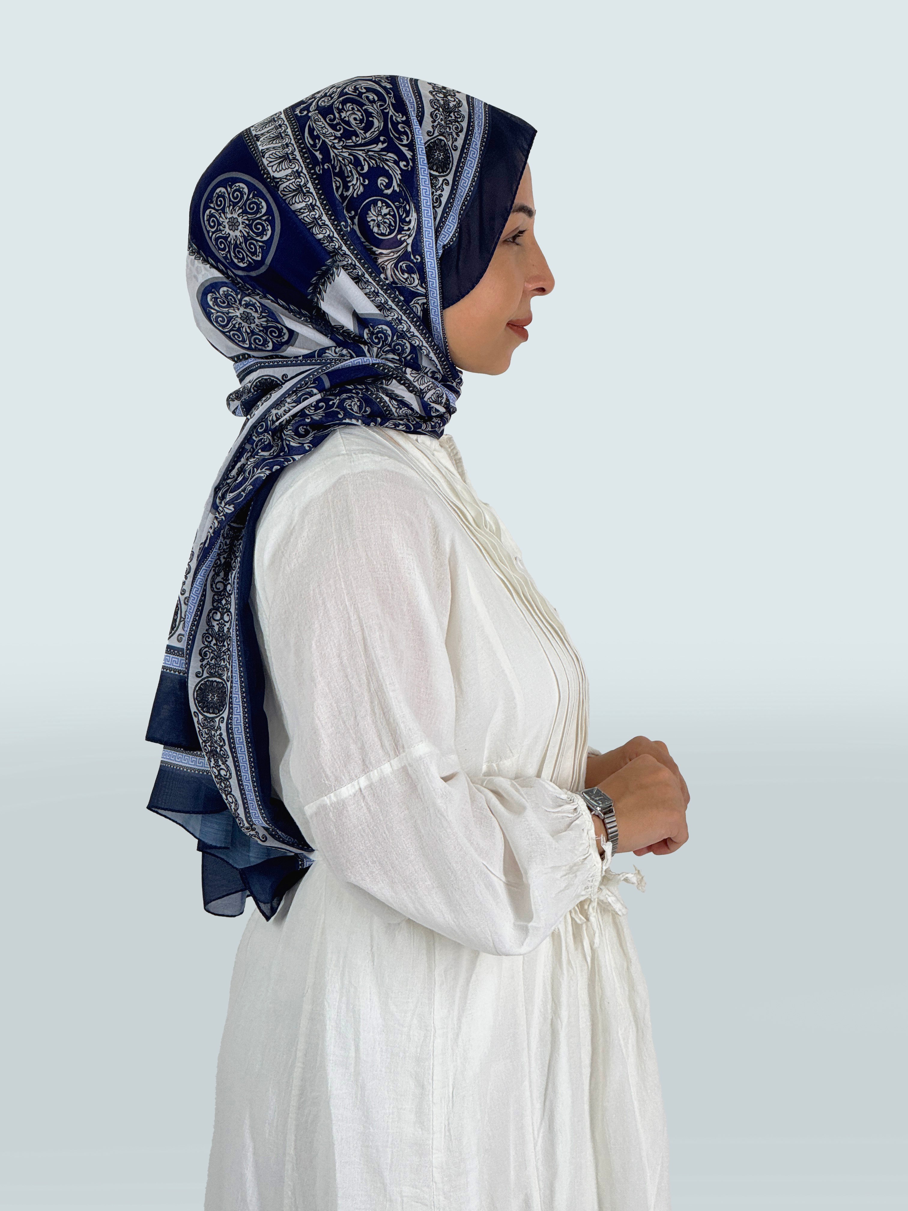 Beyaz Düğmeli Yazlık Tesettür Elbise – Bel Bağcıklı, Astarlı