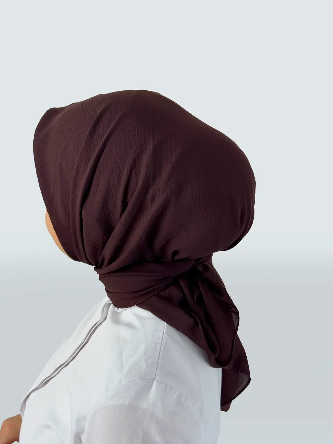 Pamuklu Eşarp 90x90 – Yumuşak ve Rahat Kullanım - Kahverengi