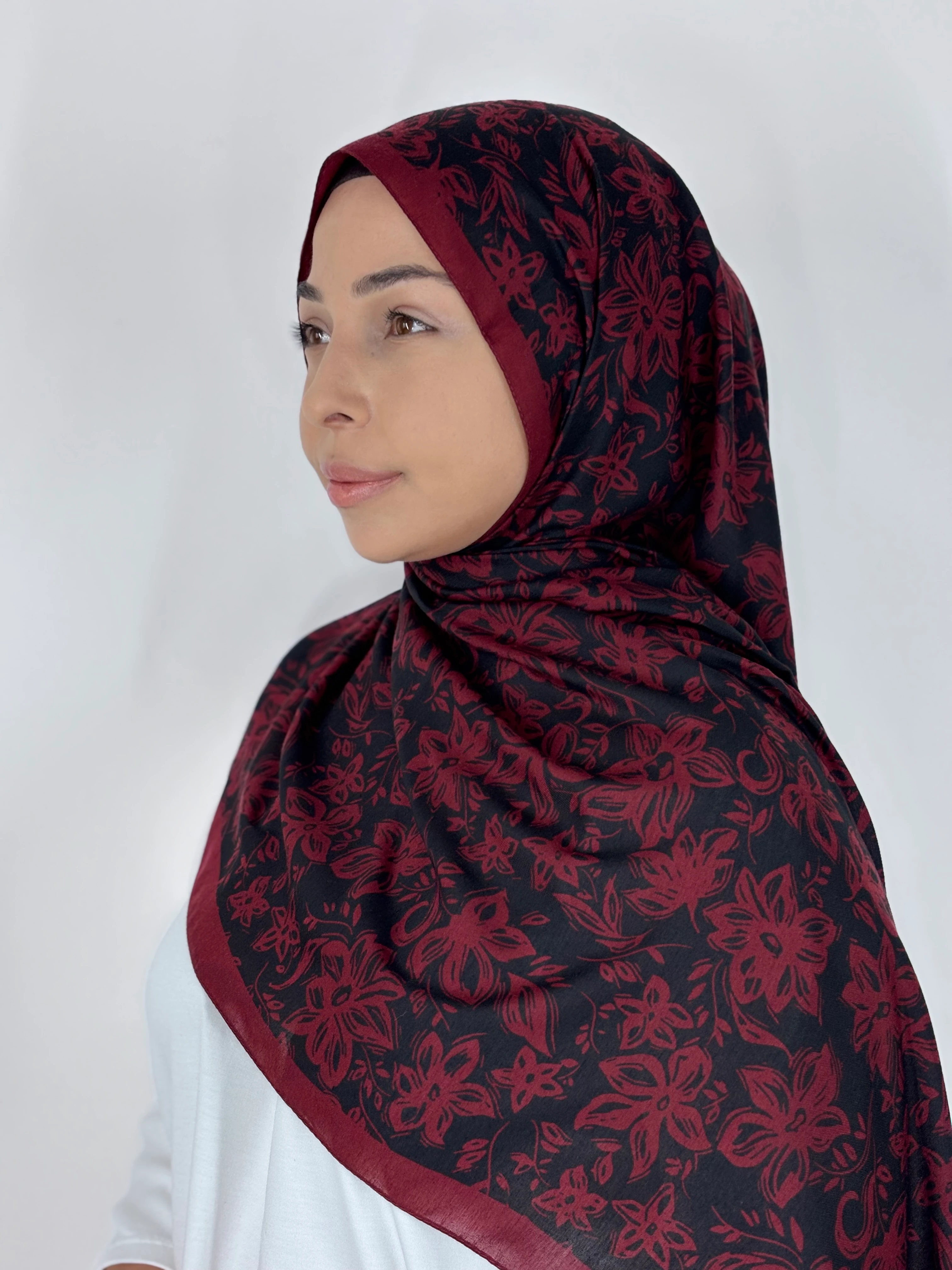 Anatolia Floral Desenli Şal - bordo
