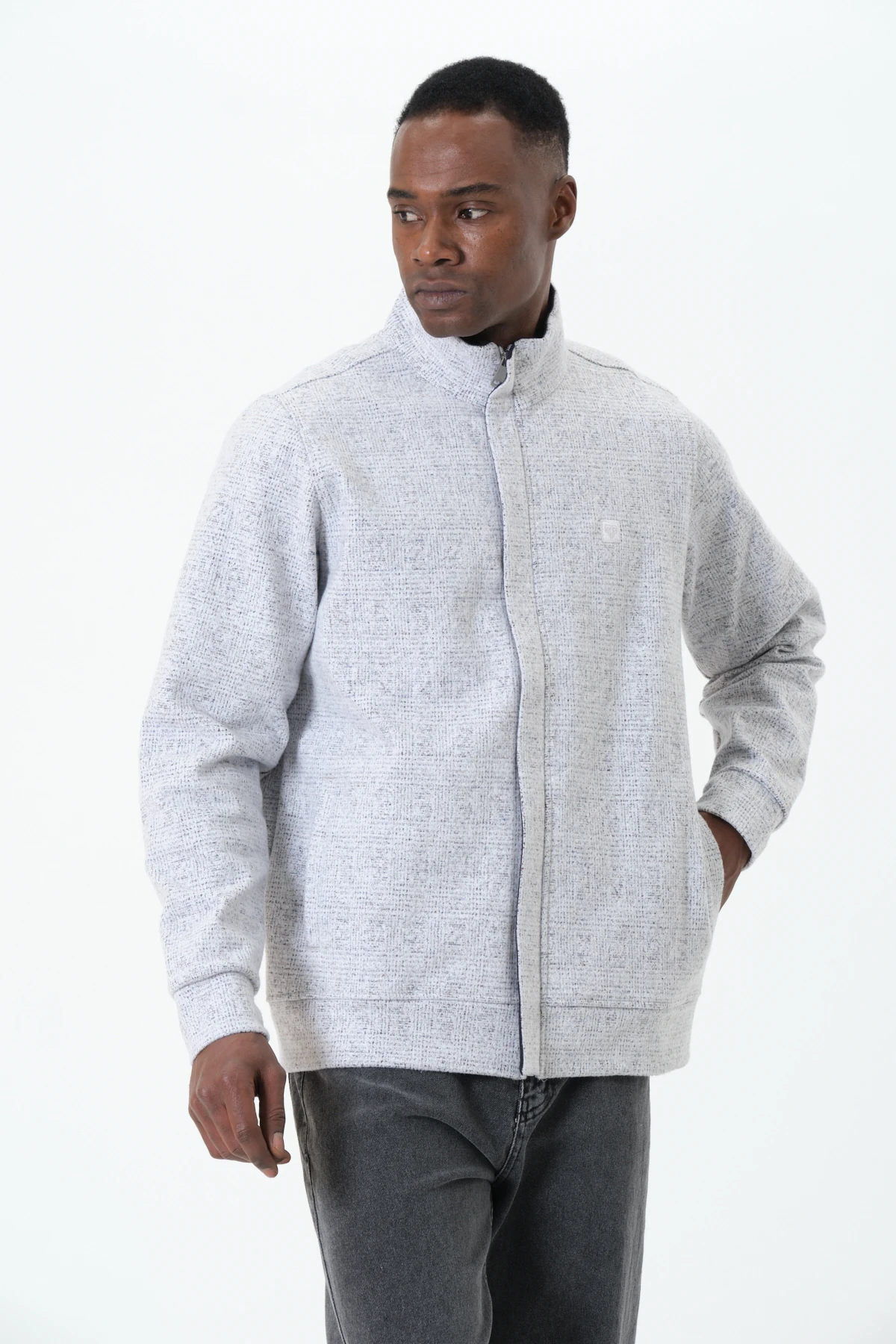 Urban Grey Fermuarlı Ceket