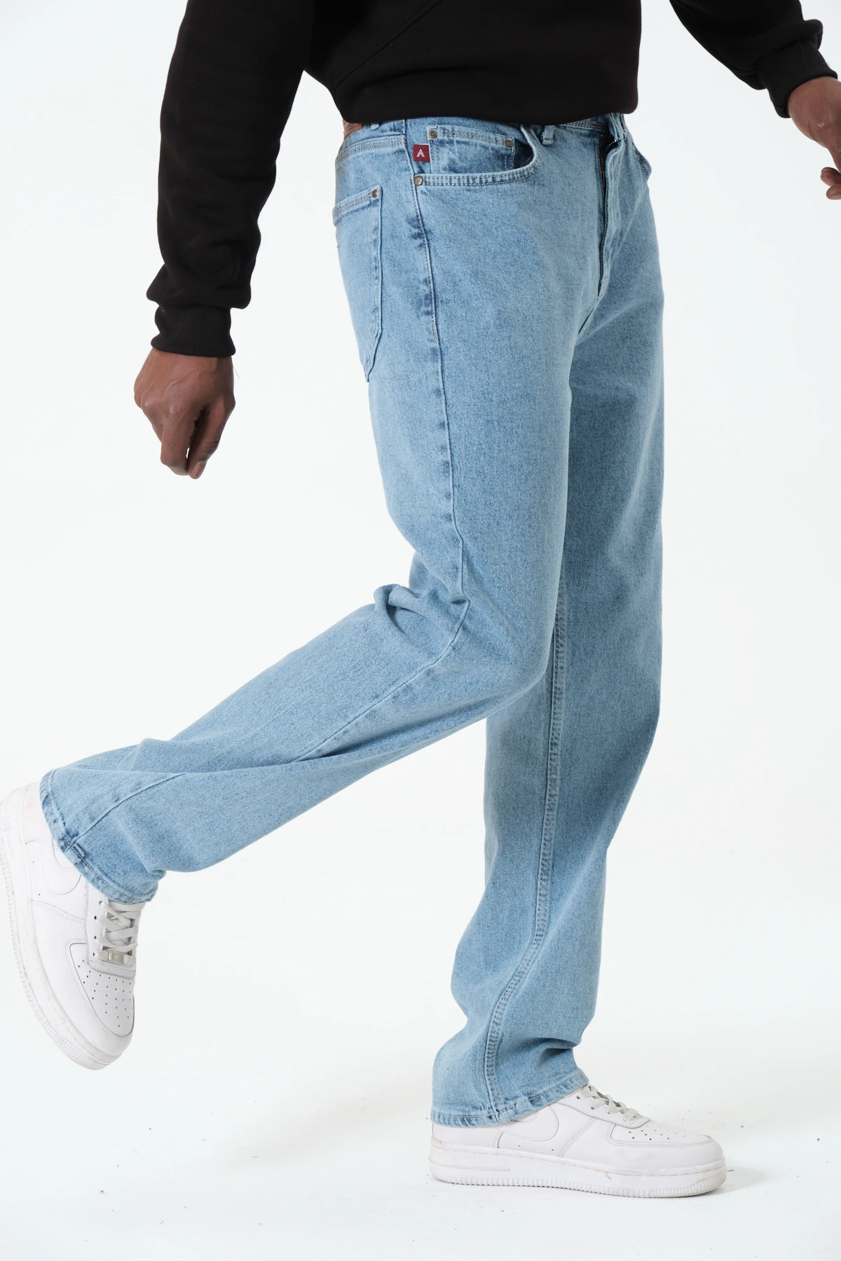 Premium Baggy Jeans - Buz Mavi