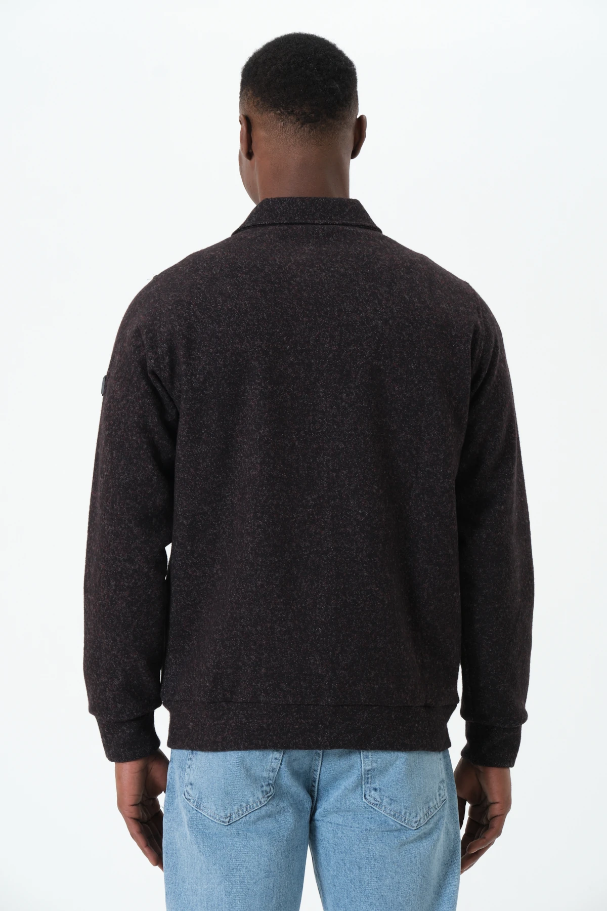 Koyu Andre Fermuarlı Ceket