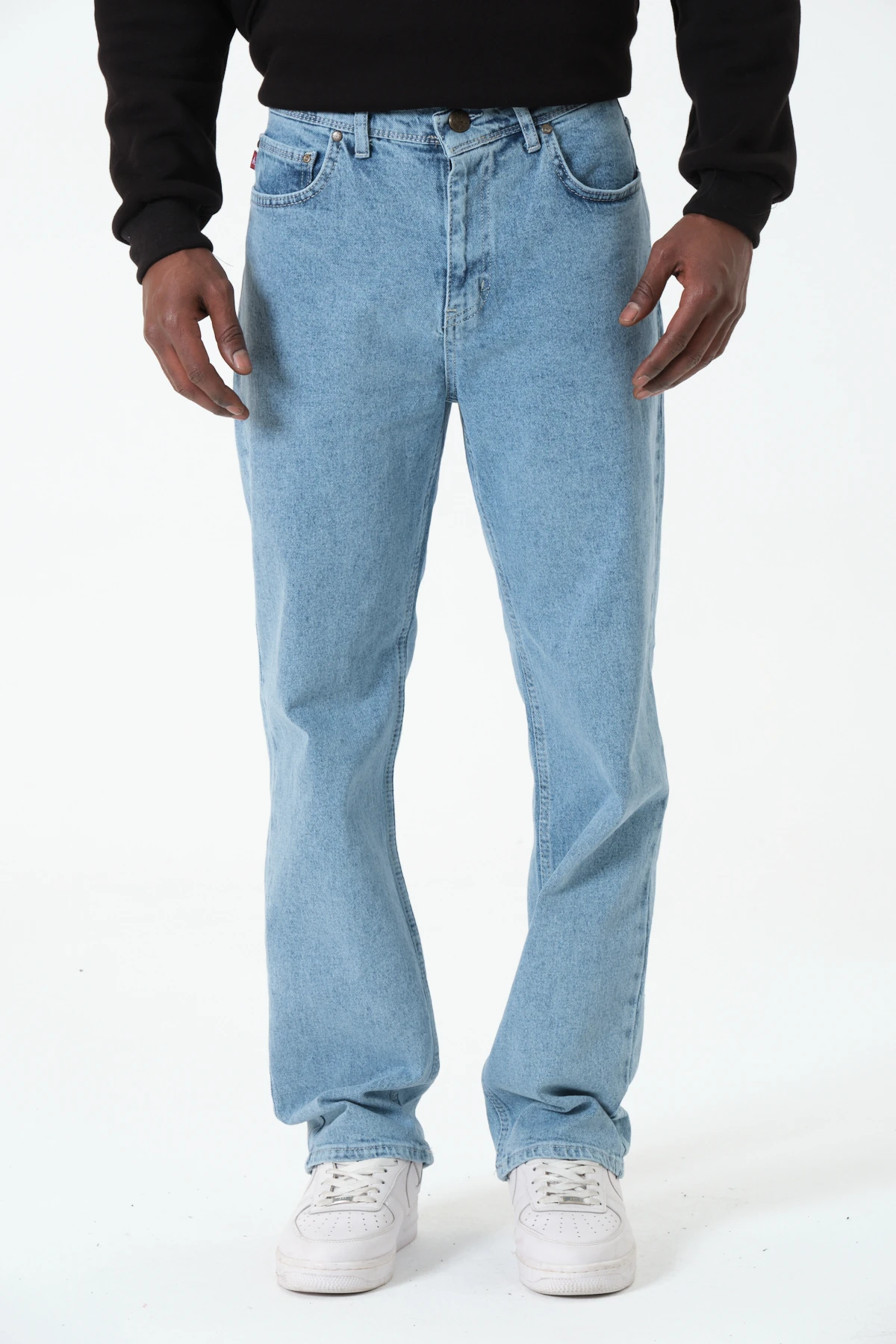 Premium Baggy Jeans - Buz Mavi