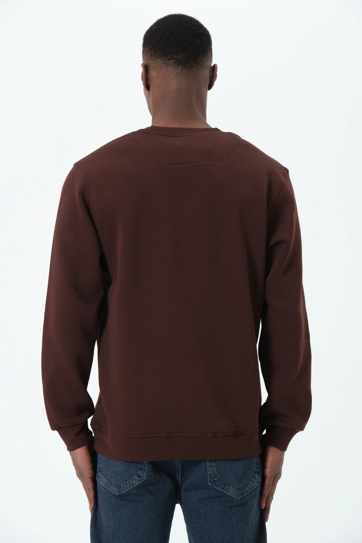 Airbrush Detaylı Sweatshirt - Kahve