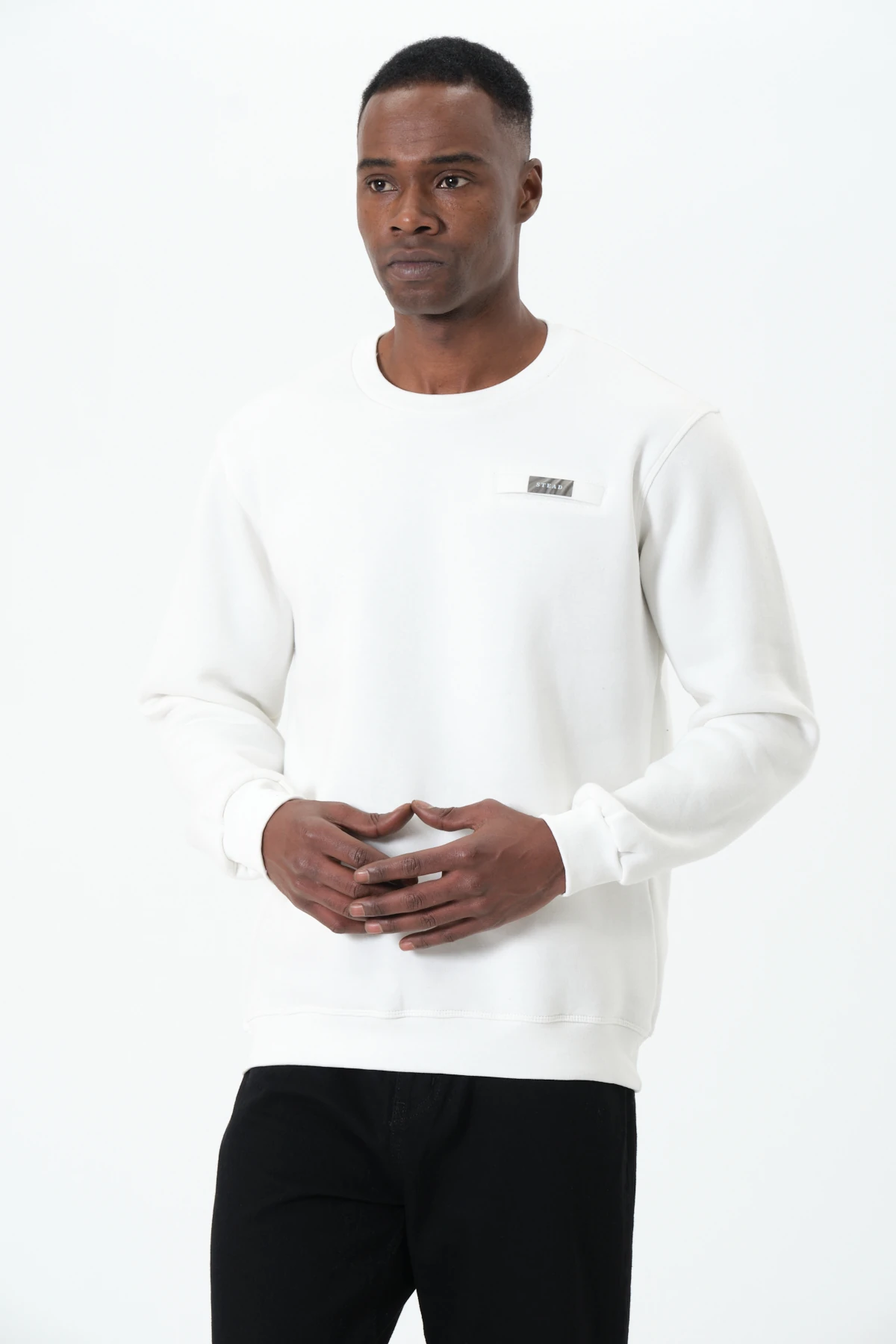 Stead Basic Sweatshirt - Beyaz