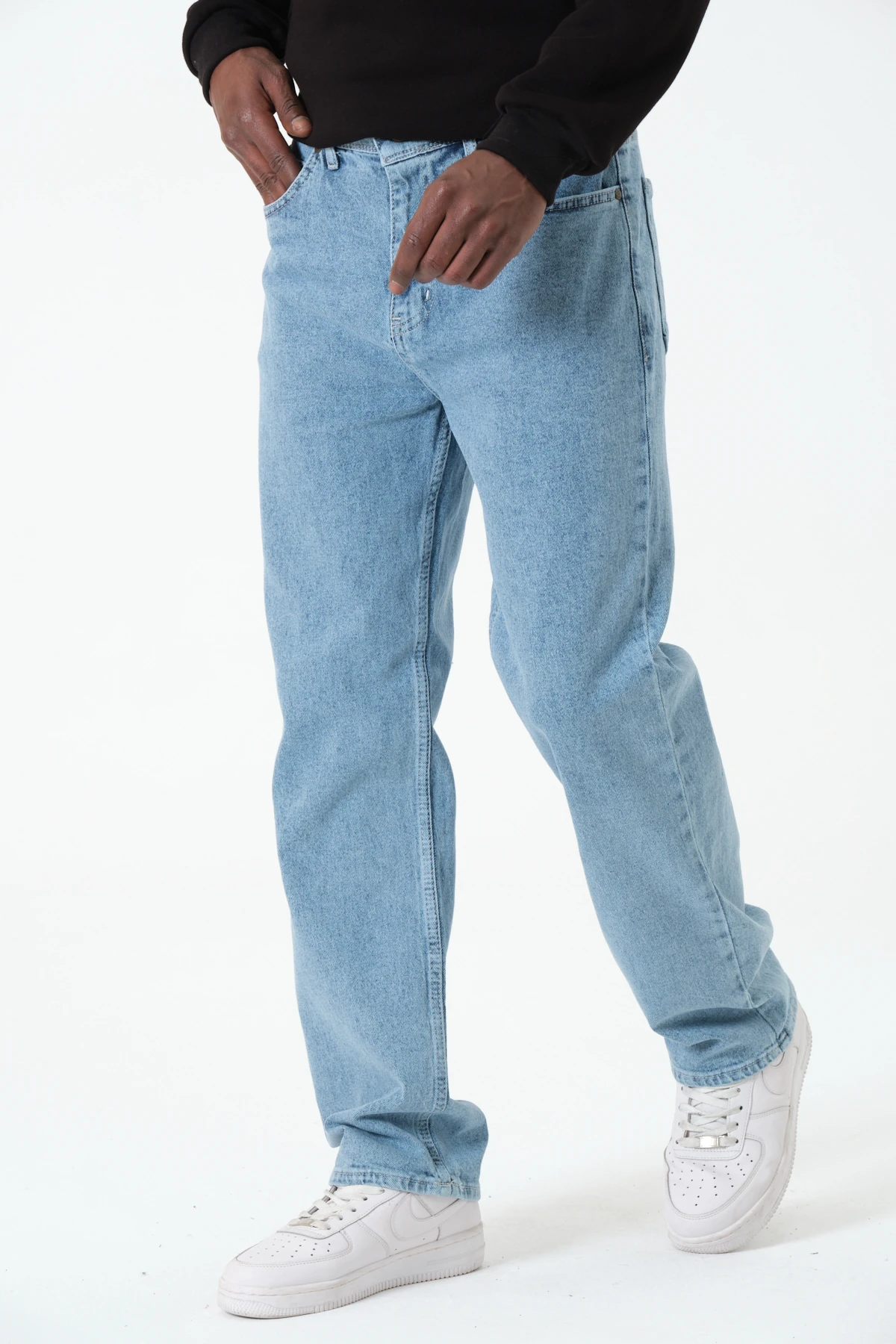 Premium Baggy Jeans - Buz Mavi