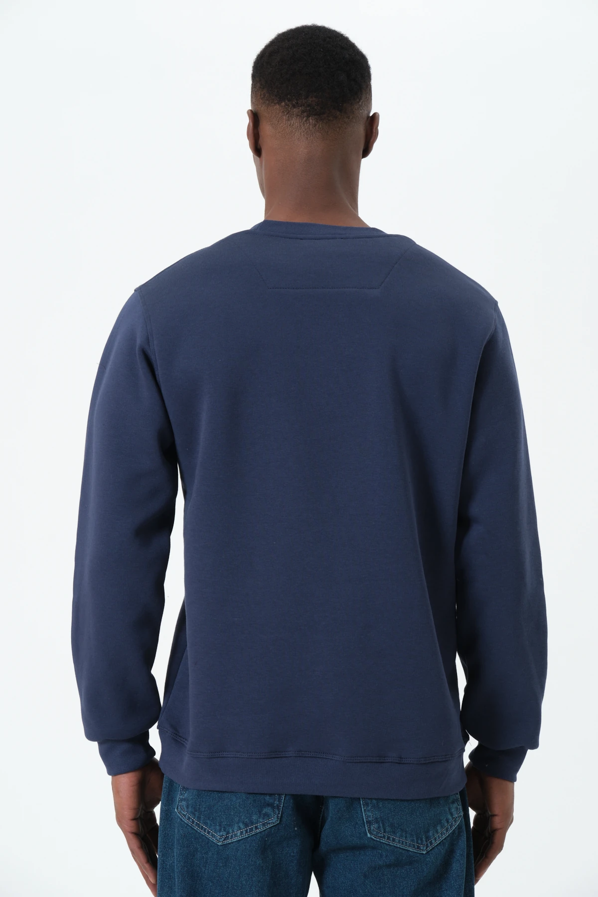 Dikiş Detaylı Sweatshirt - Lacivert