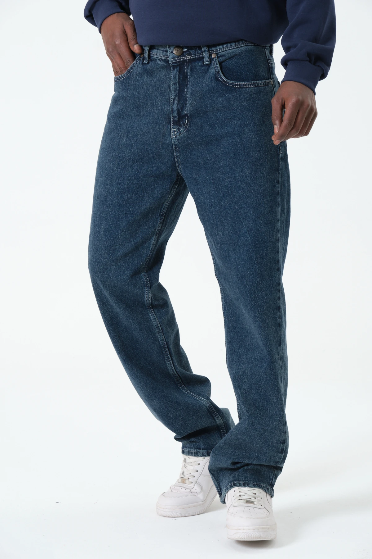 Premium Baggy Jeans - Kobalt