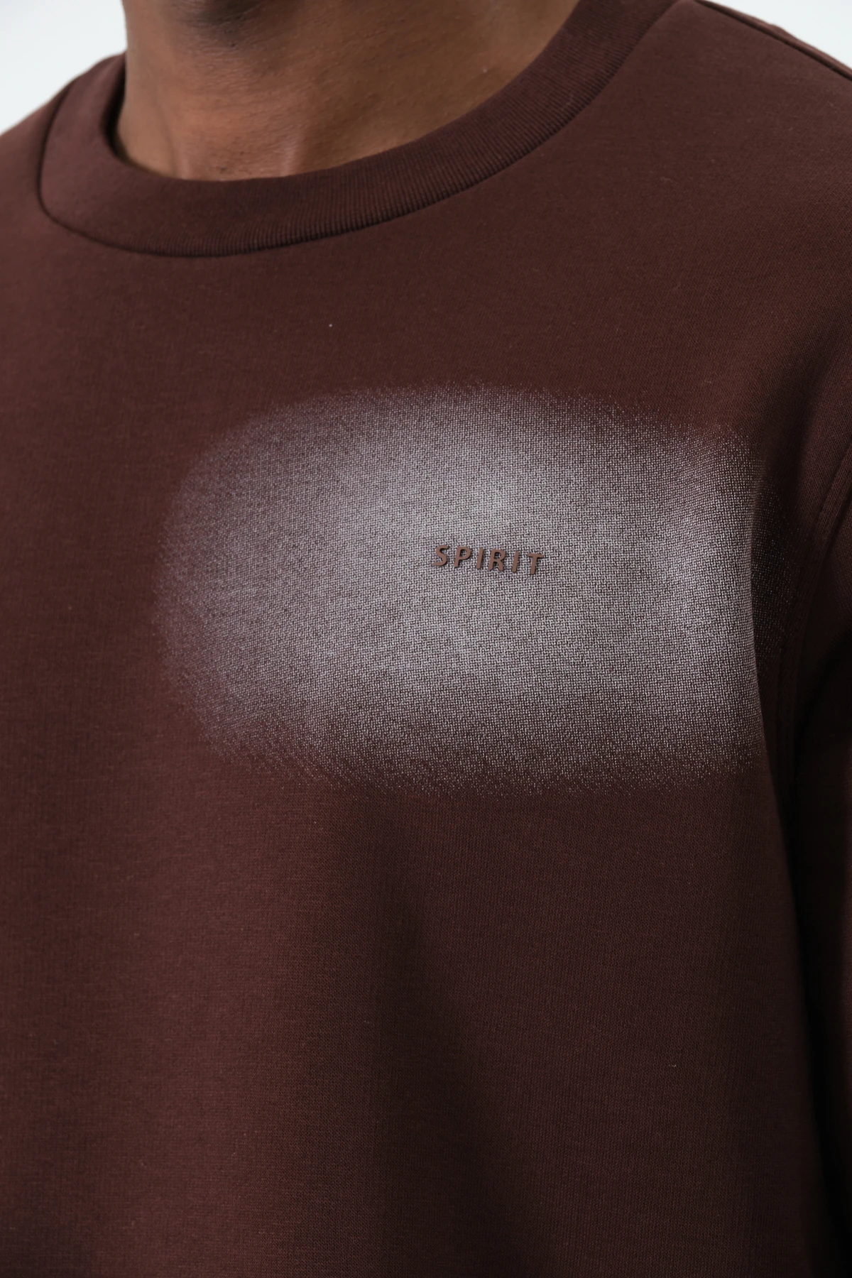 Airbrush Detaylı Sweatshirt - Kahve