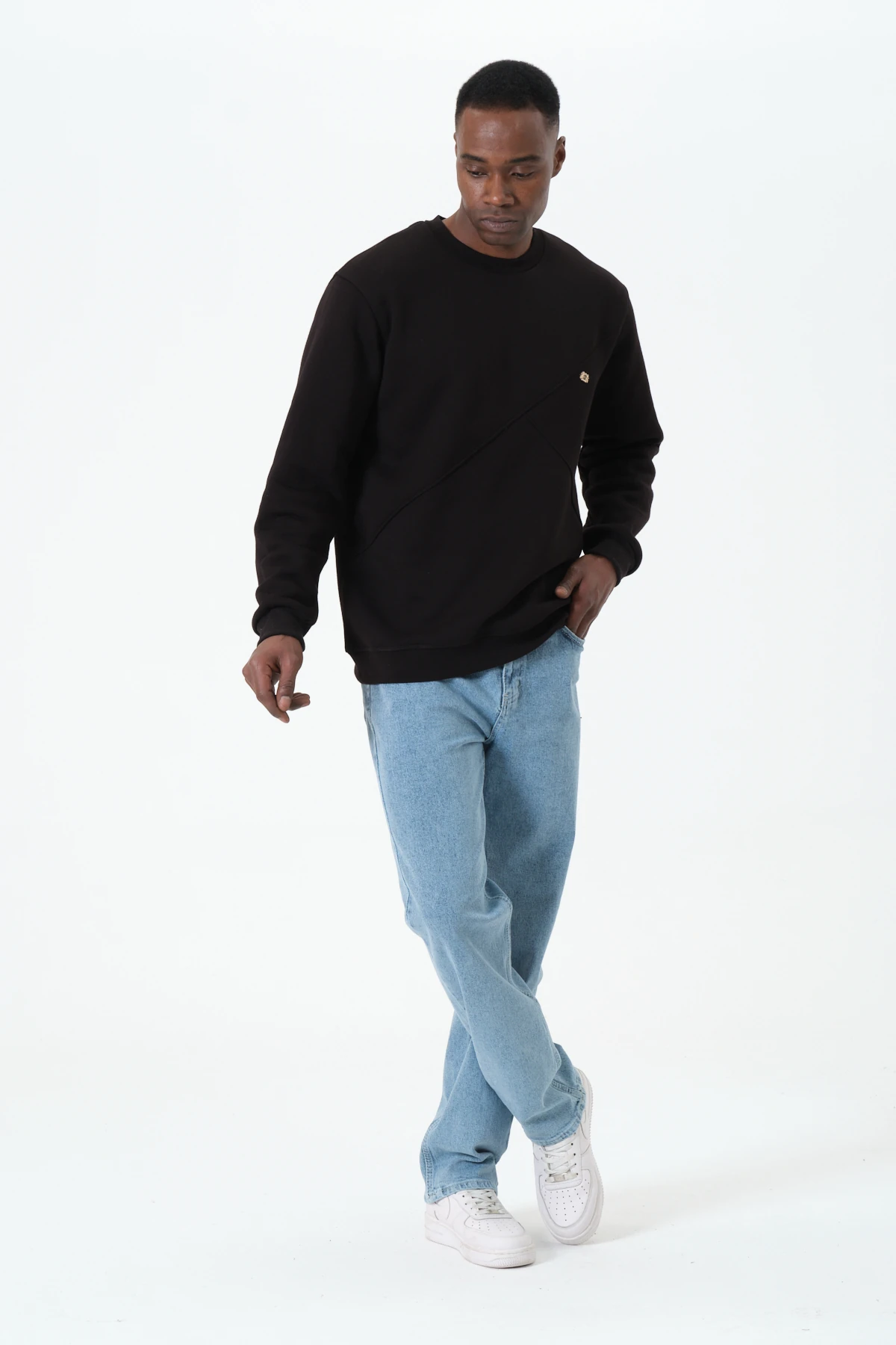 Premium Baggy Jeans - Buz Mavi