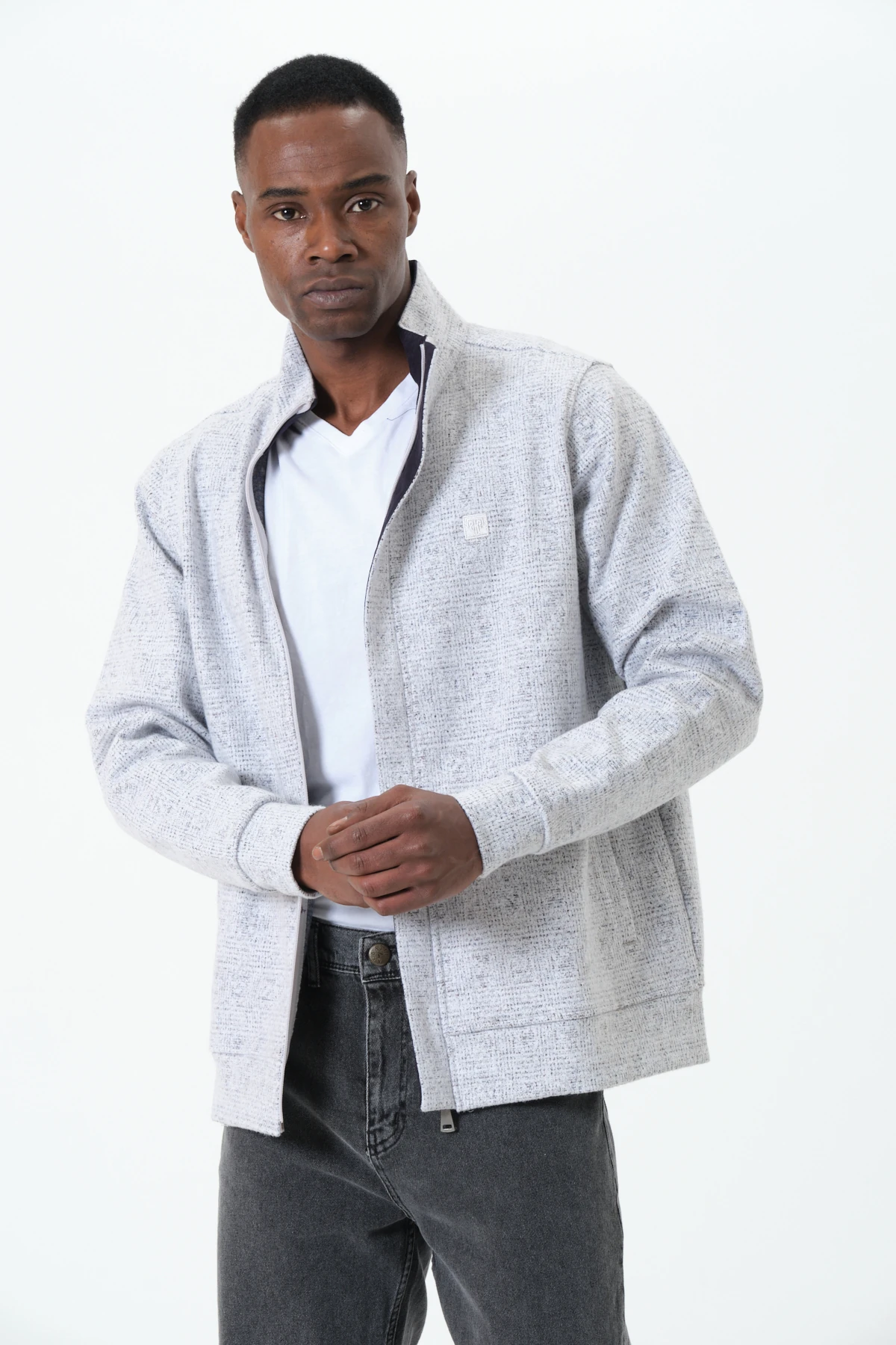 Urban Grey Fermuarlı Ceket