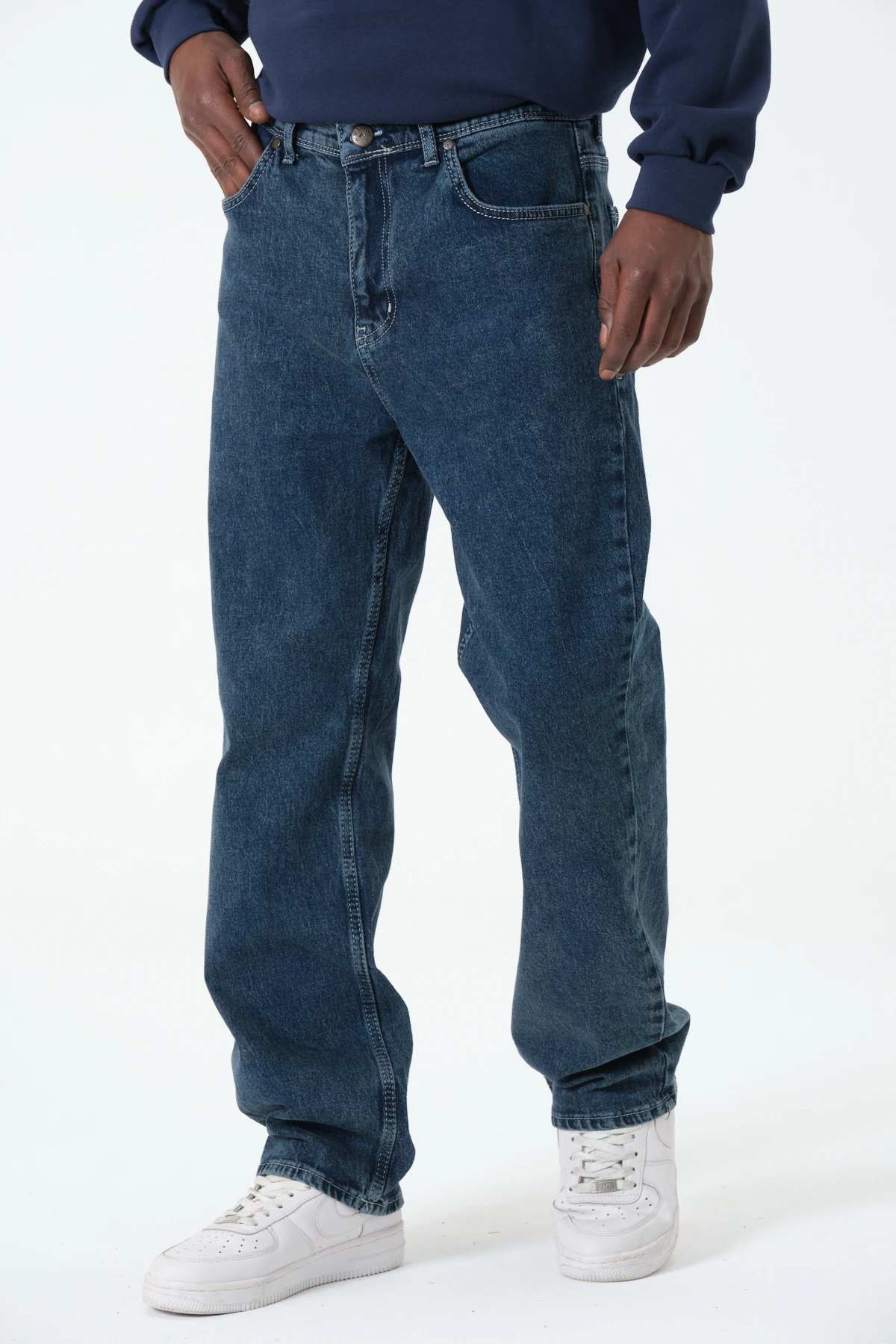 Premium Baggy Jeans - Kobalt
