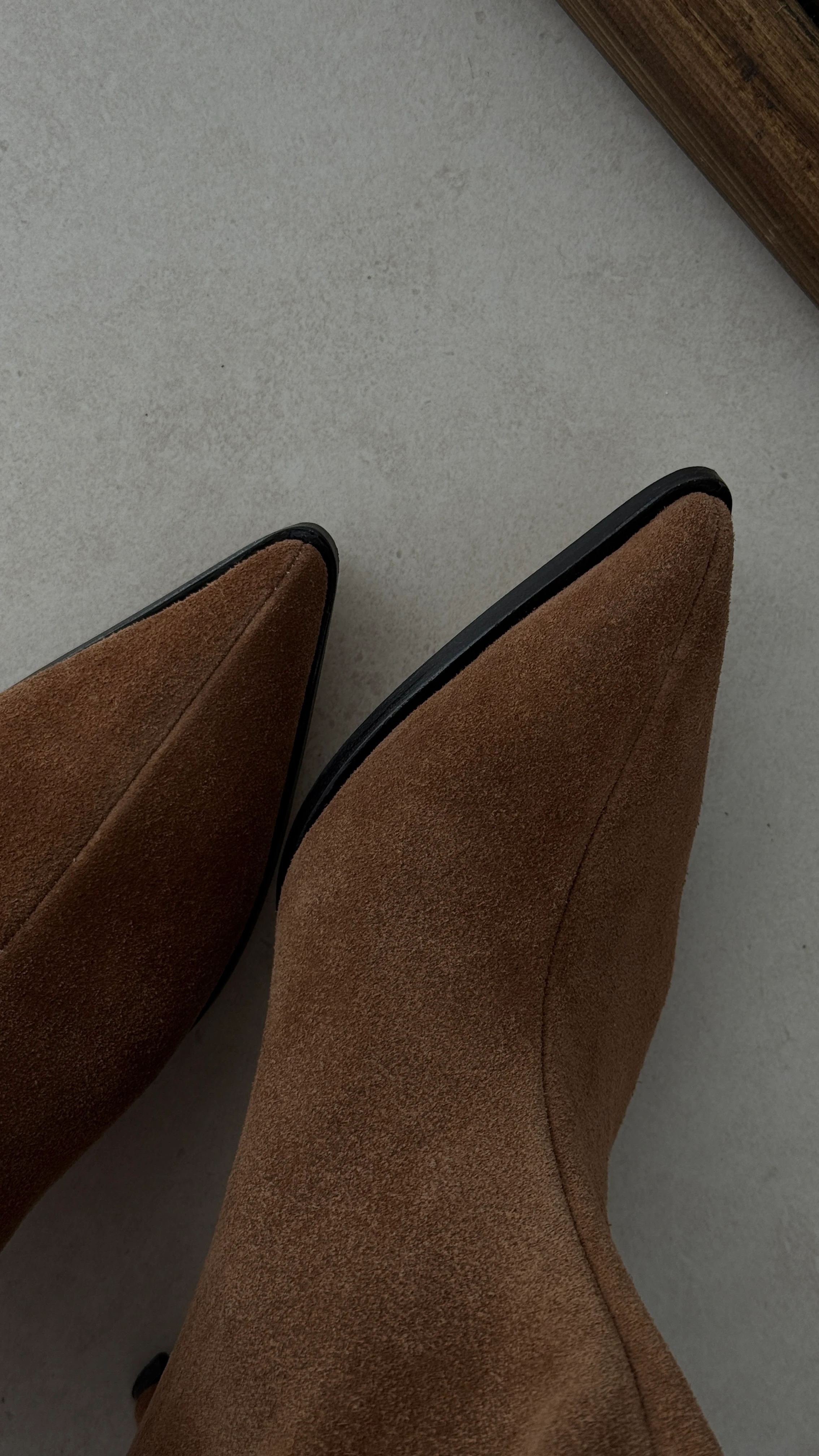 Kamilla Hakiki Deri Kahve Süet Çizme