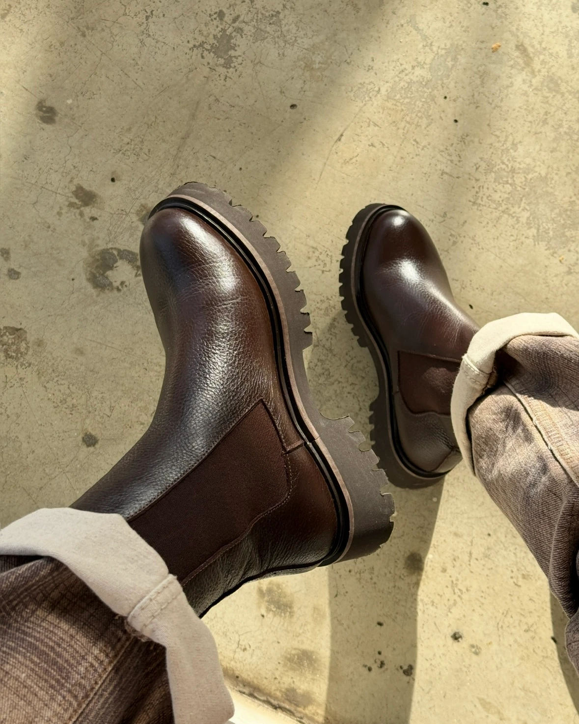 Lizbon Hakiki Deri Kahve Bot