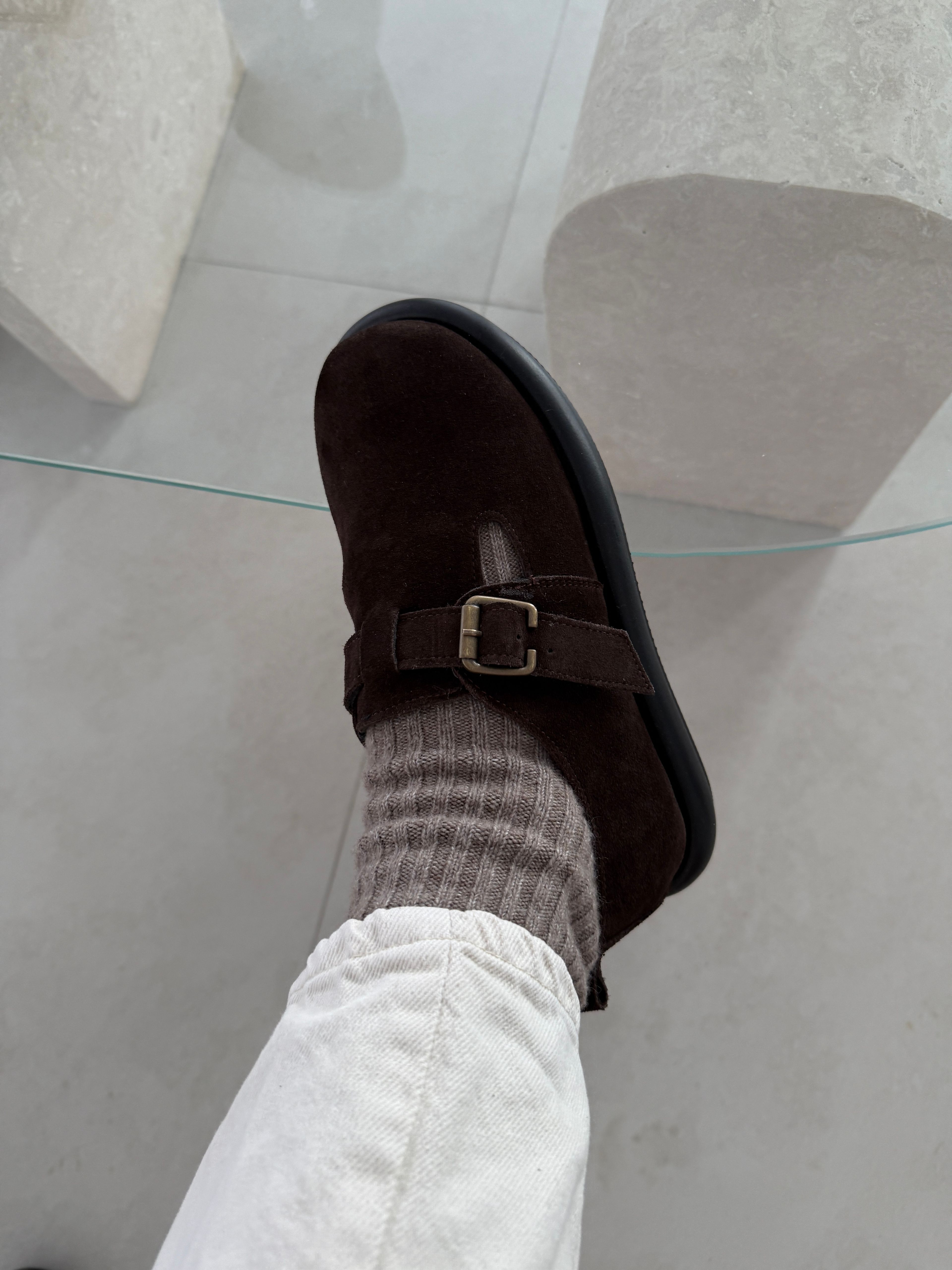 Hakiki Süet Deri Preminium Collection Sandal