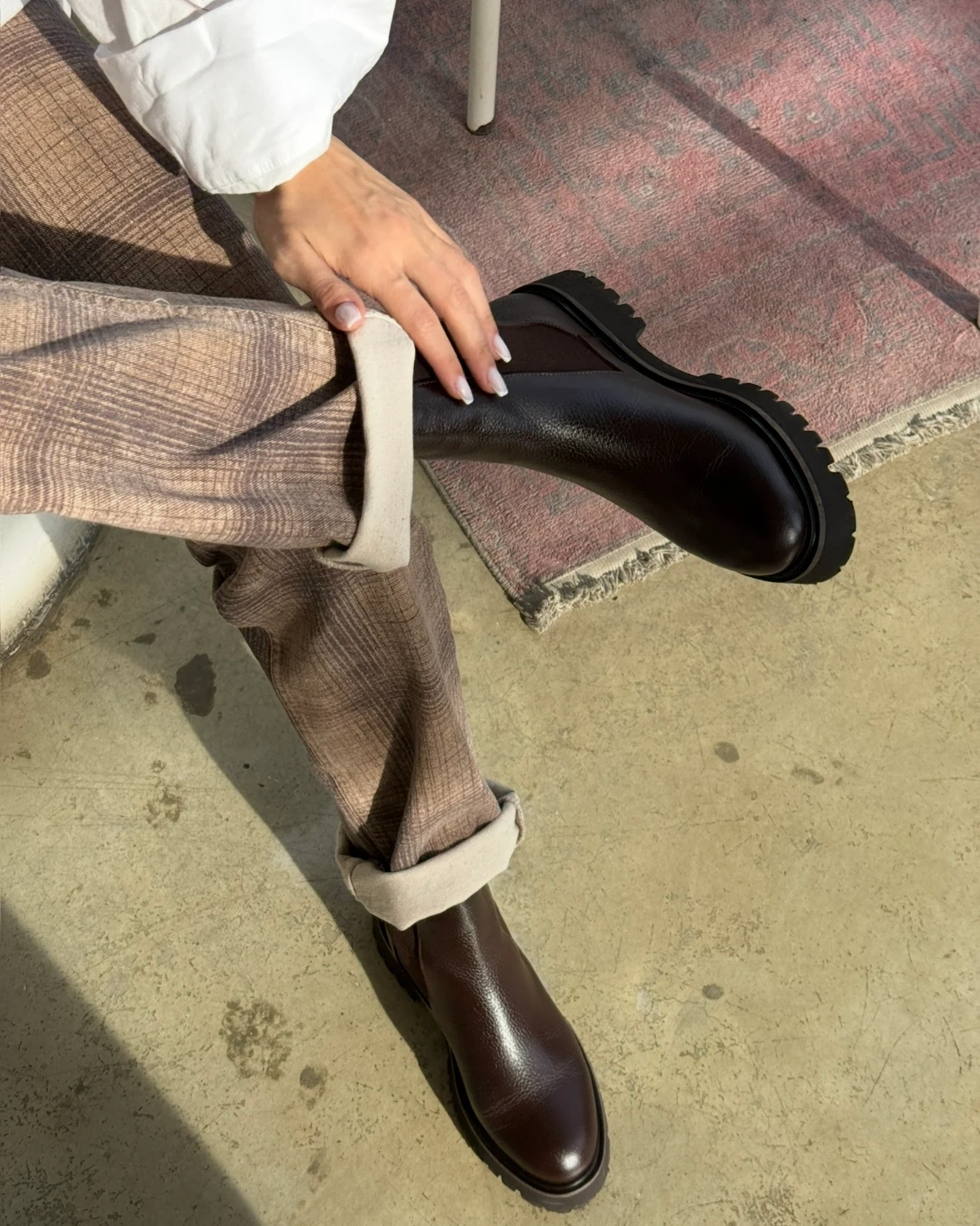 Lizbon Hakiki Deri Kahve Bot