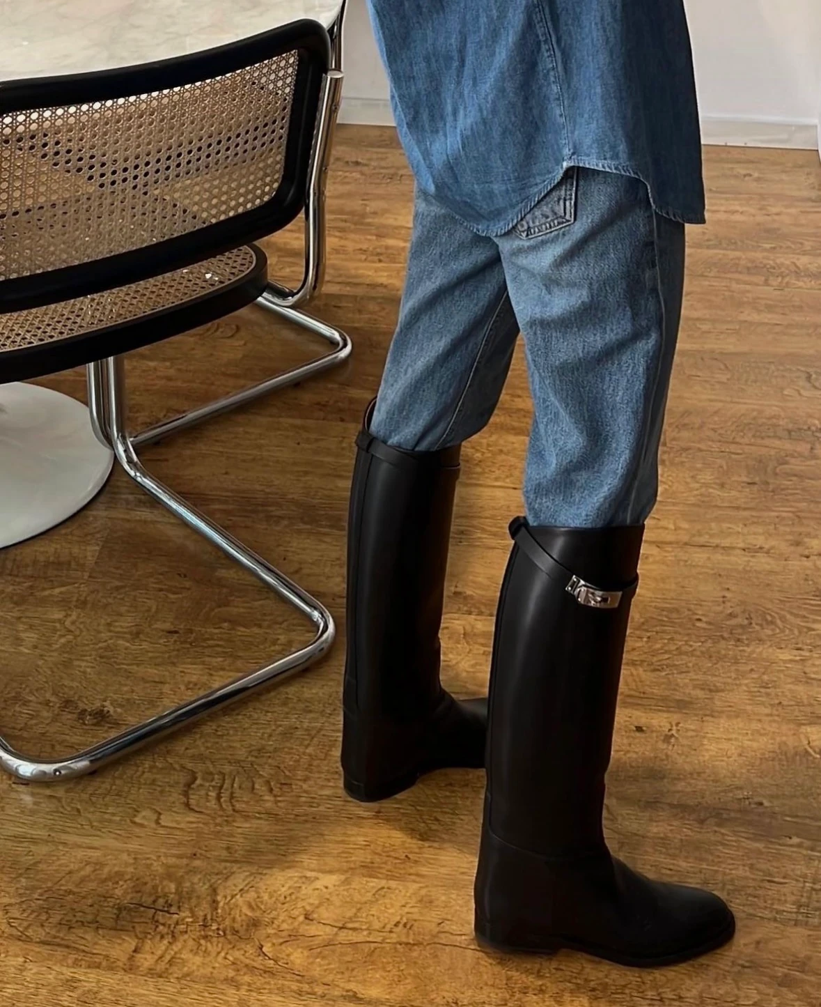 Nicola Düz Taban Siyah Çizme