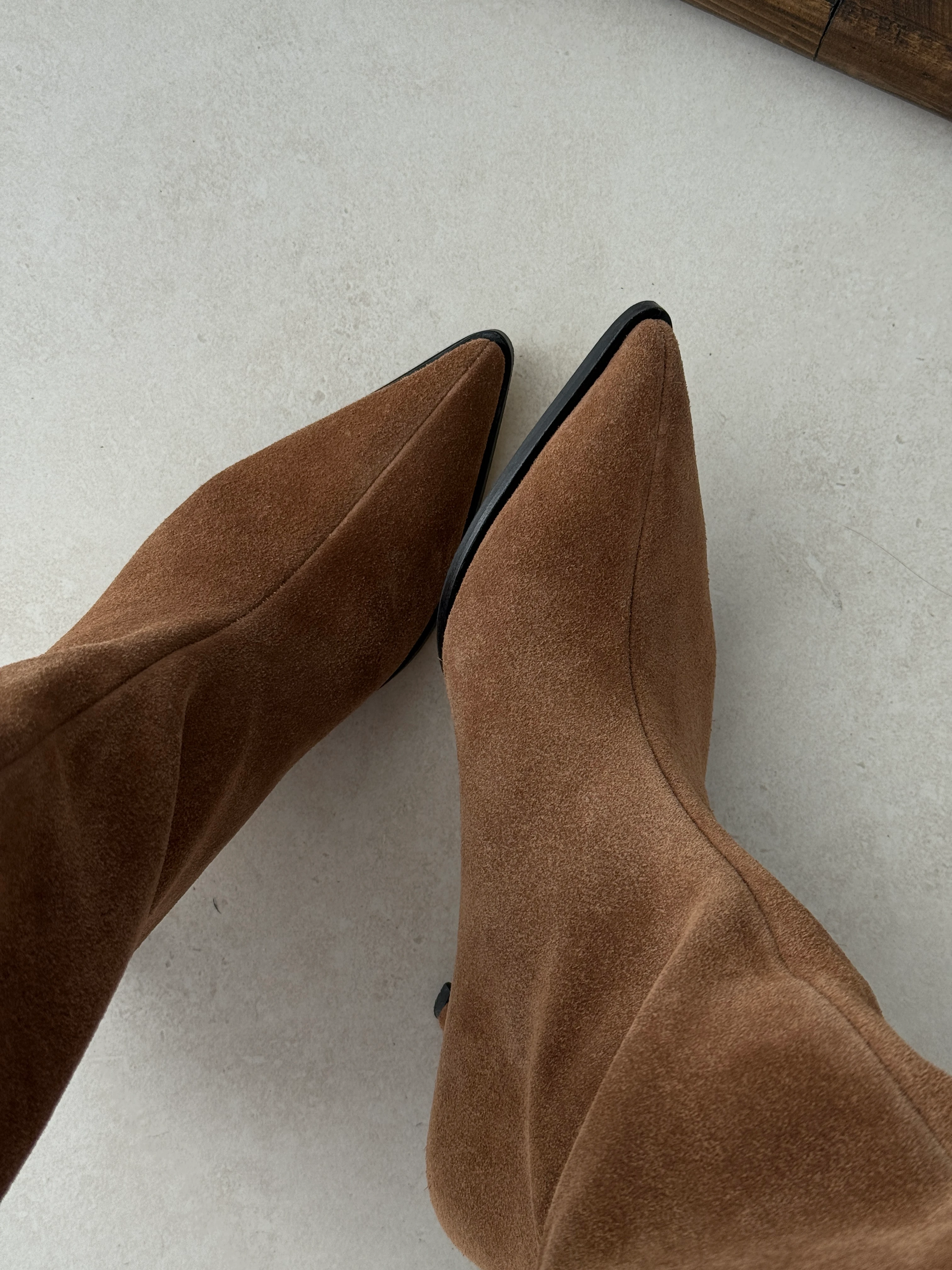 Kamilla Hakiki Deri Kahve Süet Çizme