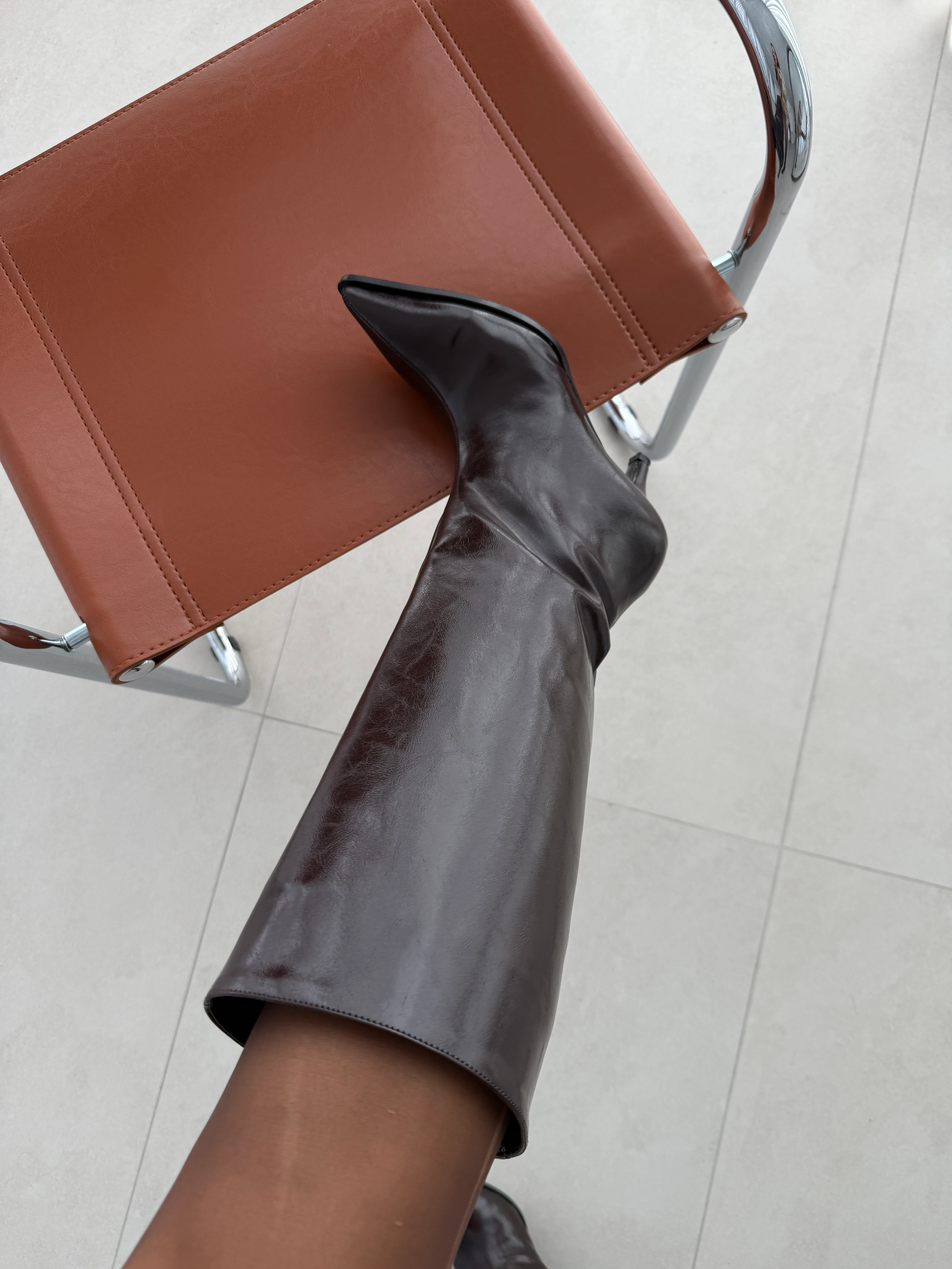 Belinda Acı Kahve Mini Topuk Çizme