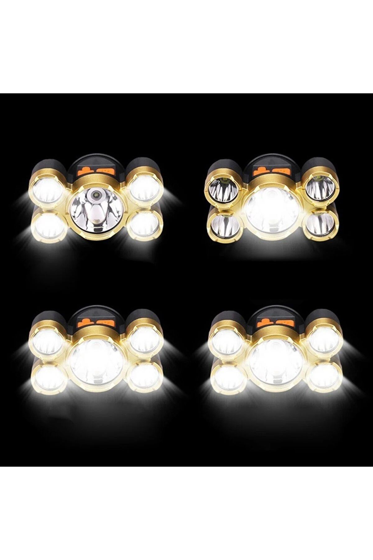 Taka Riko 150w Ultra Güçlü Led Şarjlı 5 Led 5x Cree Led Kafa Feneri Avcı Feneri Balıkçı Kamp Feneri