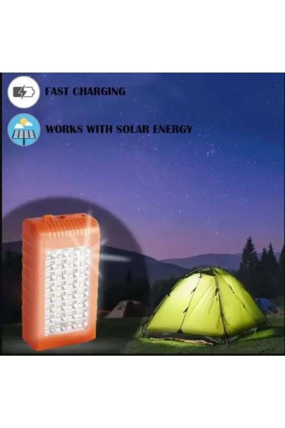 Güneş Enerjili Powerbank Özellikli 32 Led Işıldak 10.000 Mah Gs-875