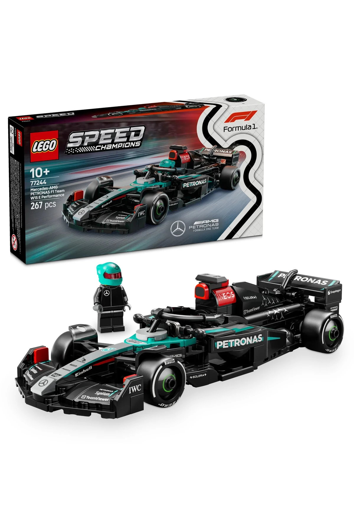 ® Speed Champions Mercedes-AMG F1® W15 Yarış Arabası 77244 - 10+ Oyuncak Yapım Seti (267Pr)