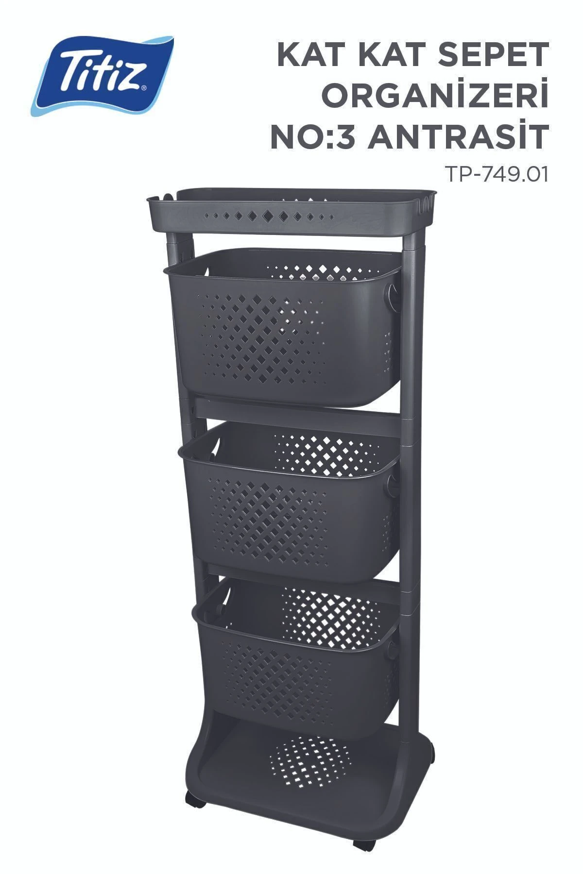 LEON LİFE Kat Kat Sepet Organizeri SİYAH