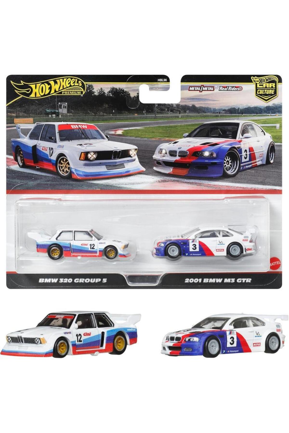 1:64 Hot Wheels Premium Car Culture 2'li Paket BMW 320 GROUP 5 & 2001 BMW M3 GTR HBL96 - JBK99