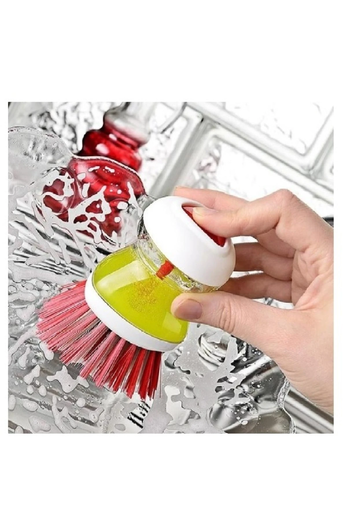 Titiz Tp-110 Deterjan Hazneli Bulaşık Fırçası