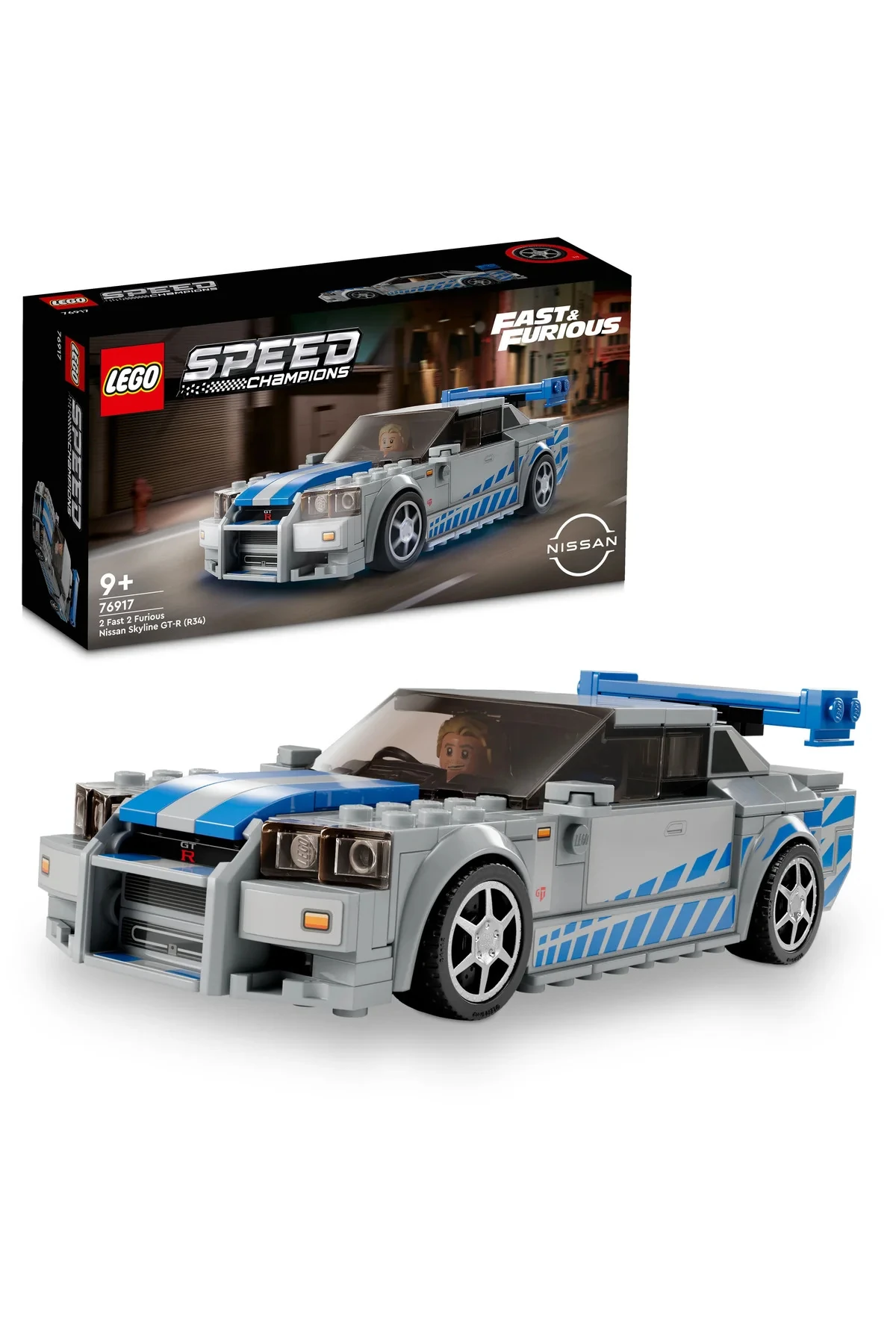 ® Speed Champions Daha Hızlı Daha Öfkeli Nissan Skyline GT-R (R34) 76917 - 9+ Yapım Seti (319P)