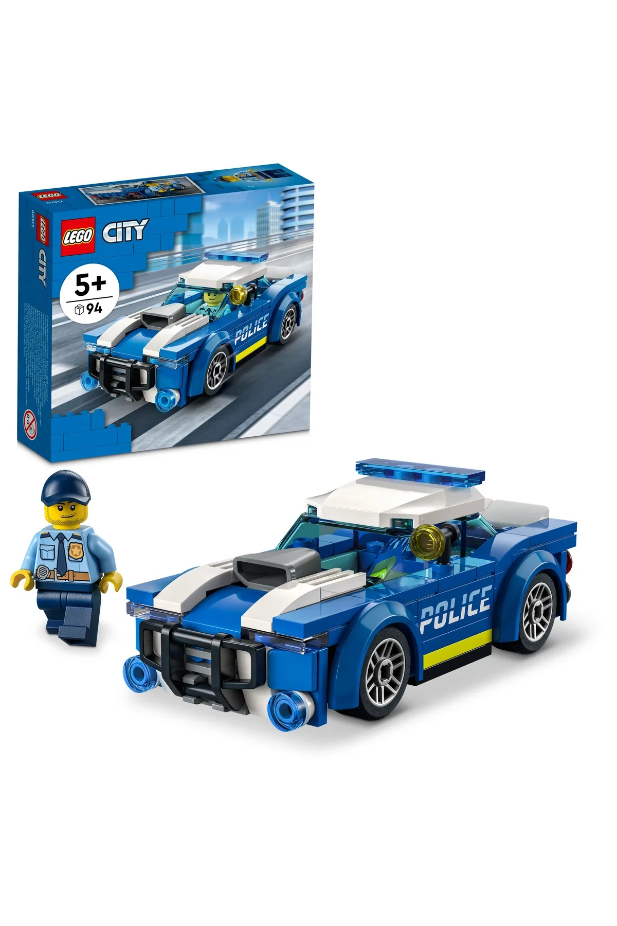 ® City Polis Arabası 60312 - 5+ Yaratıcı Oyuncak Yapım Seti (94Parça)