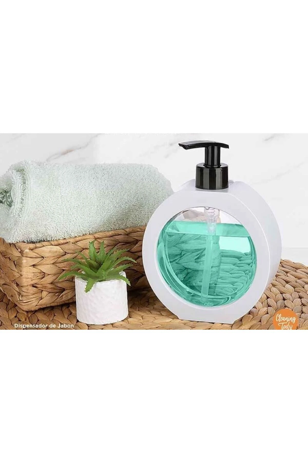 TİTİZ PLASTİK OVALİS SIVI SABUNLUK 350ML BEYAZ