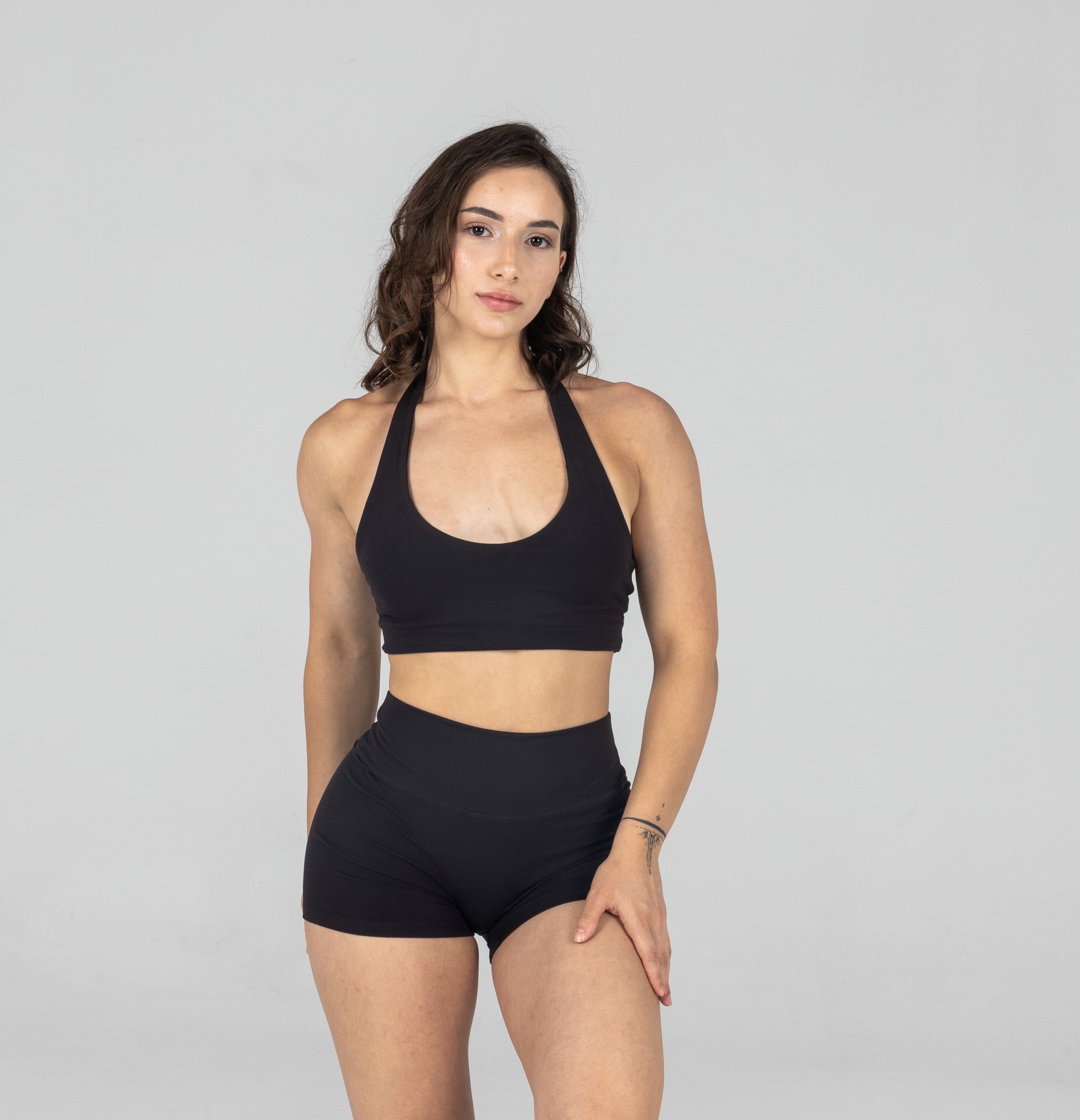 Eve Halter Tank - Pure Black