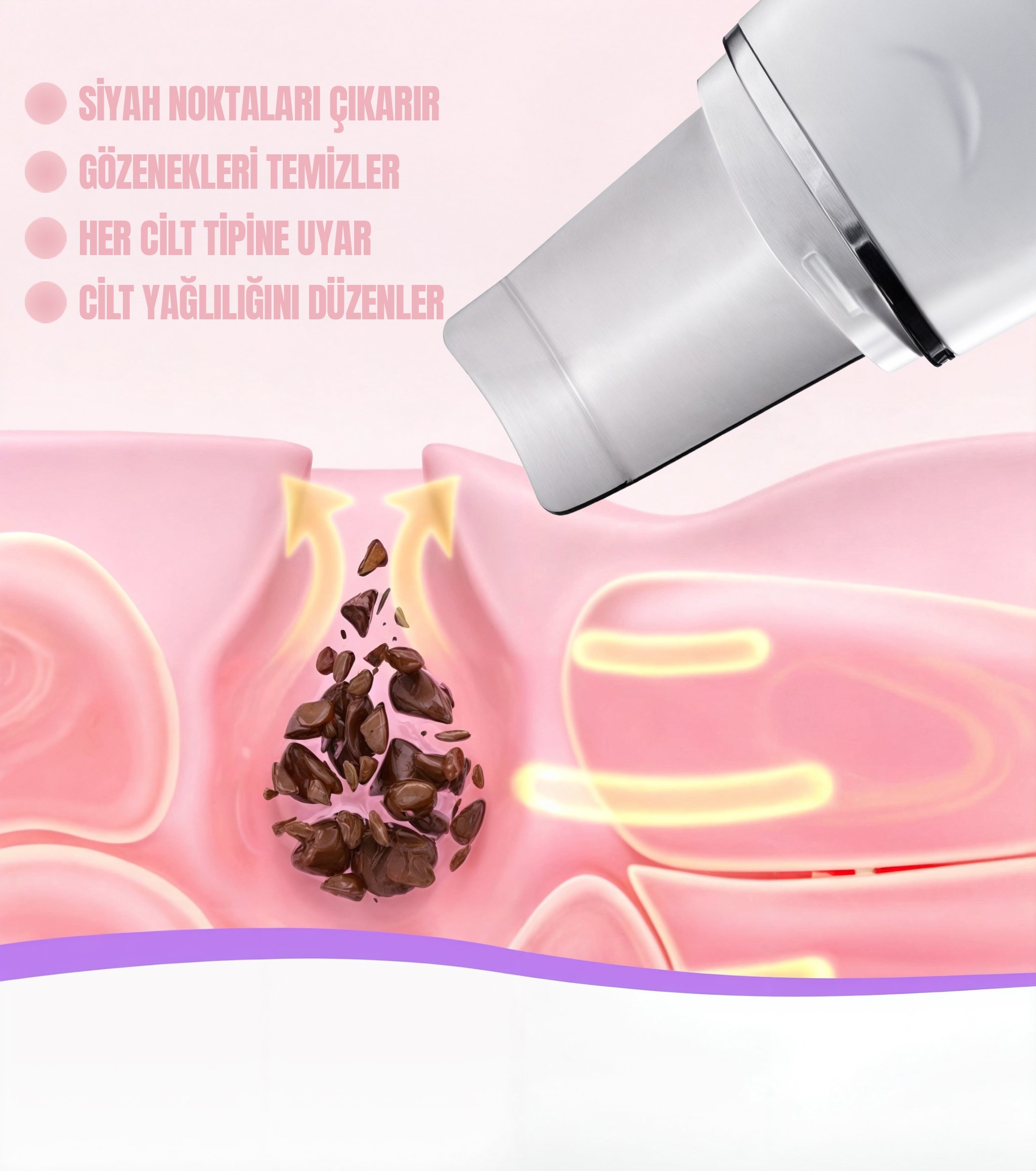 Gelişmiş Ultrasonik Siyah Nokta Temizleme ve Peeling Spatulası
