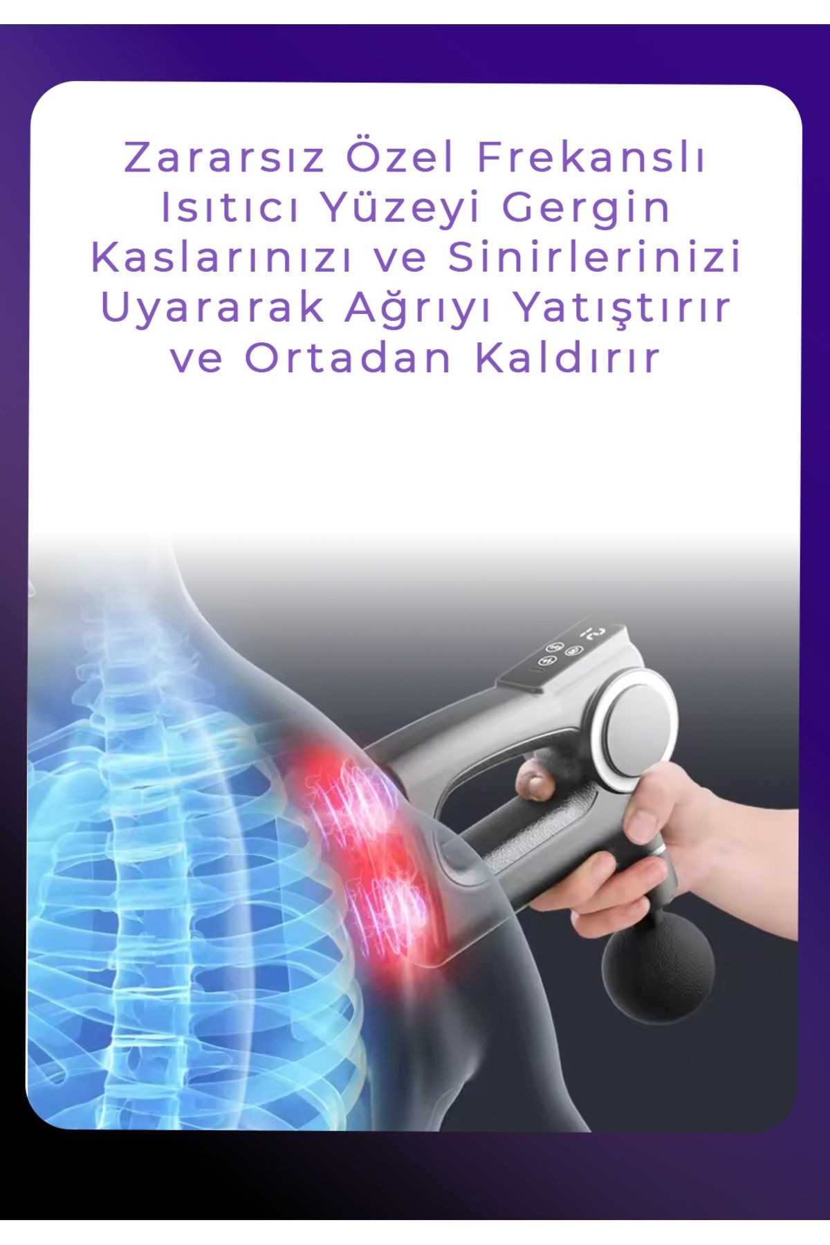Premium 3in1 Isıtmalı Yüksek Titreşimli Masaj Aleti Bandajı ile | Sessiz ve Etkili